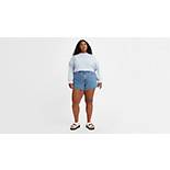 High Waisted Mom Women's Shorts (Plus Size) 2