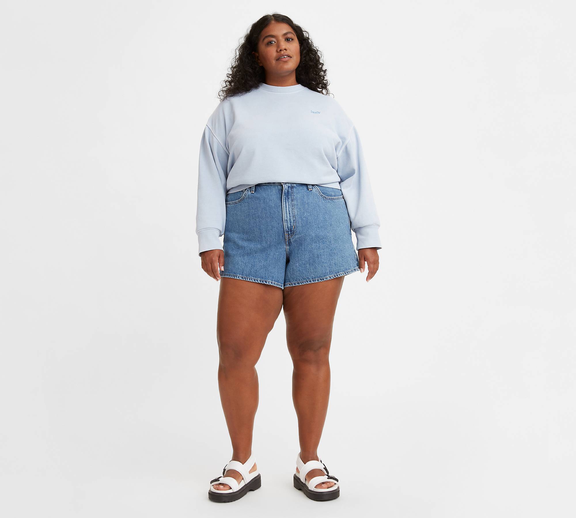 High Waisted Mom Women's Shorts (plus Size) - Medium Wash | Levi's® CA