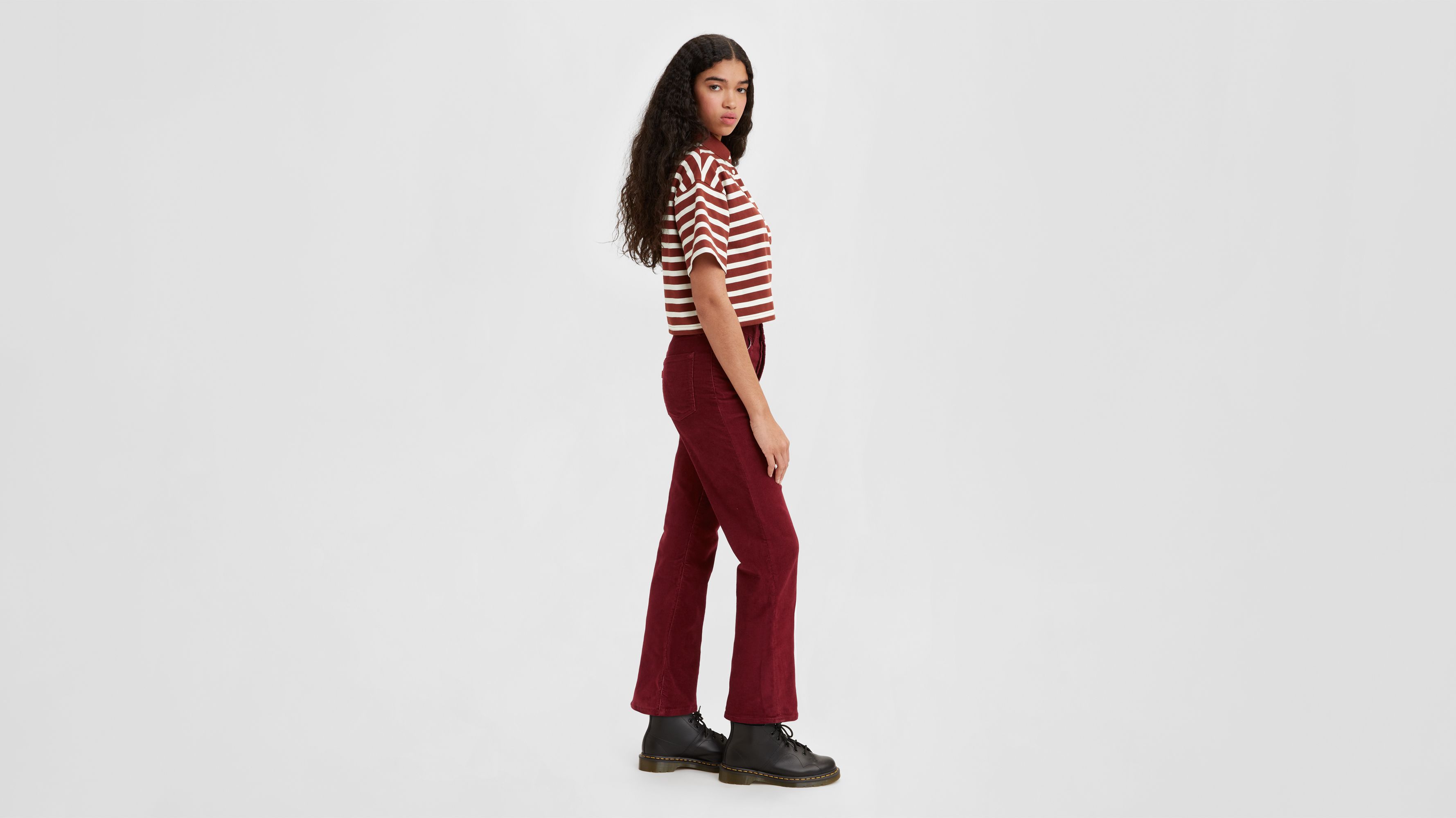 Ribcage Corduroy Cropped Bootcut Pants 3