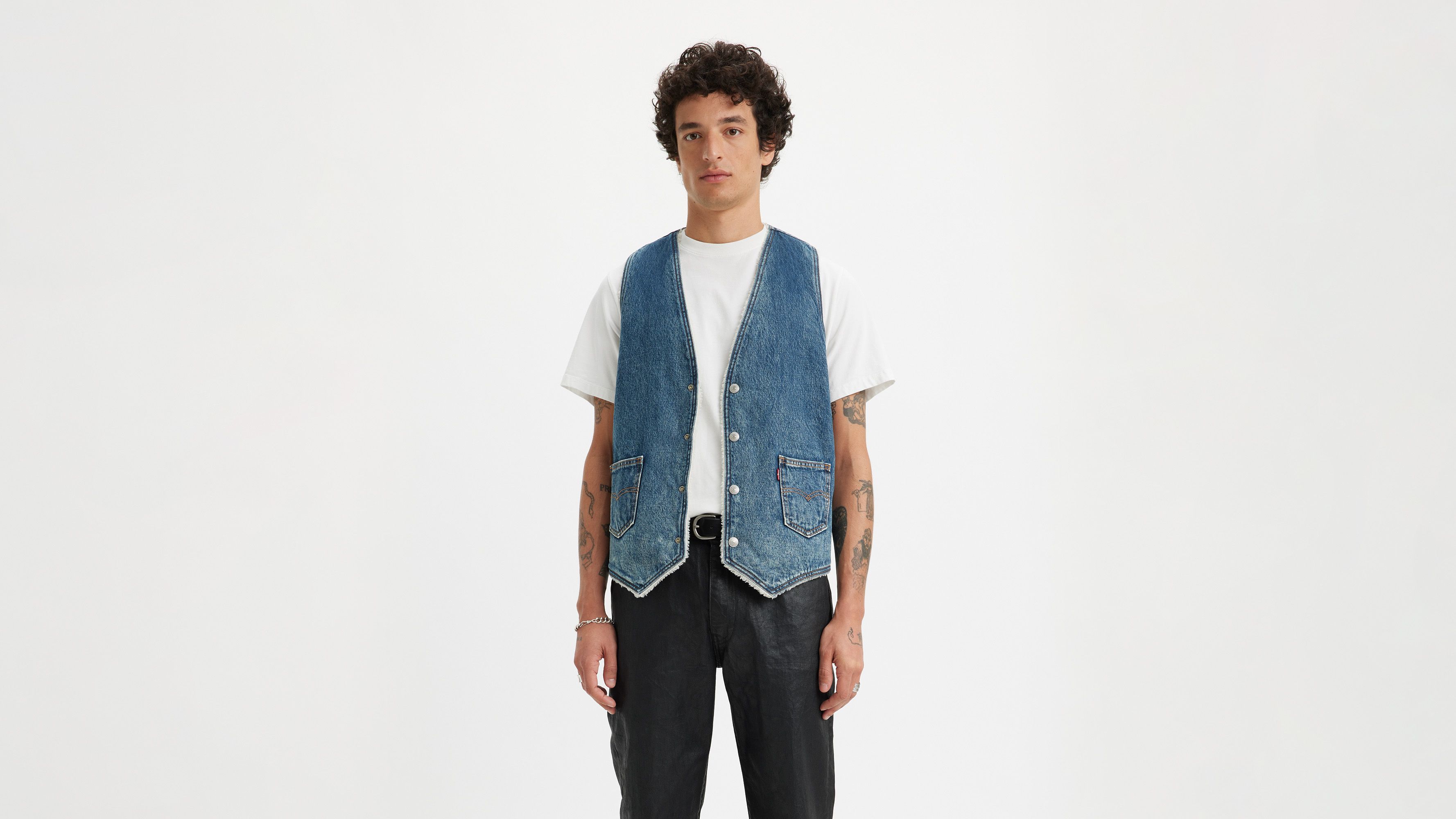 Sherpa denim hot sale vest