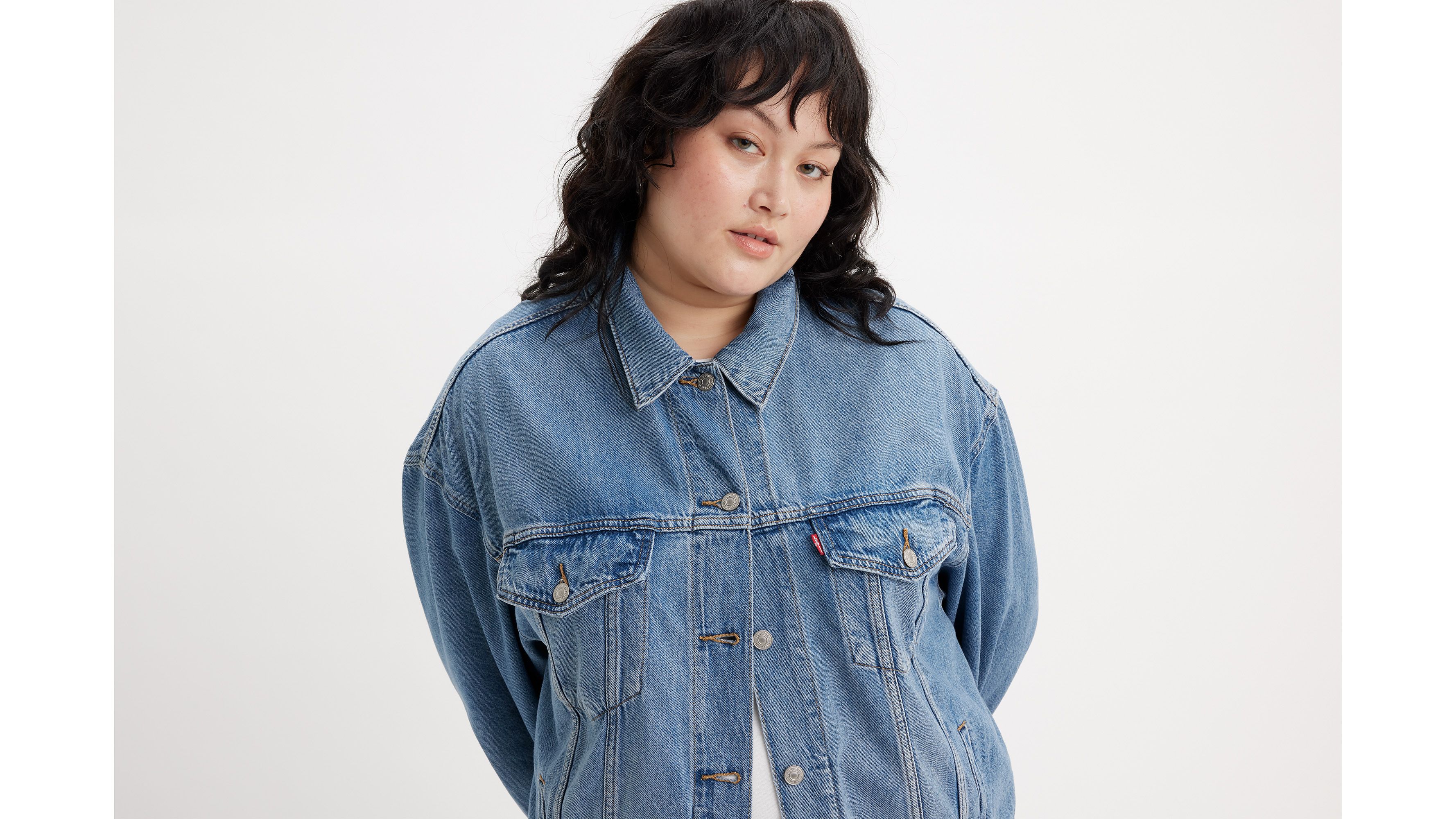 LEVI’S / 90's USA BIG SIZE denim jacket Vintage 1990s LEVIS Silvertab Trucker Denim Jean JACKET Size