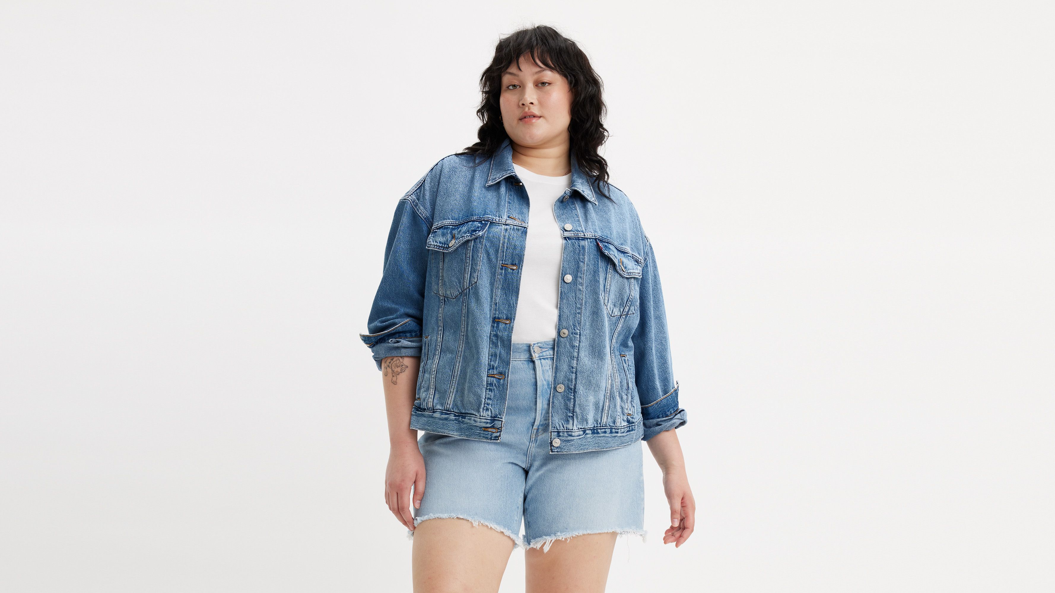 90s Trucker Jacket plus Size Light Wash Levi s US