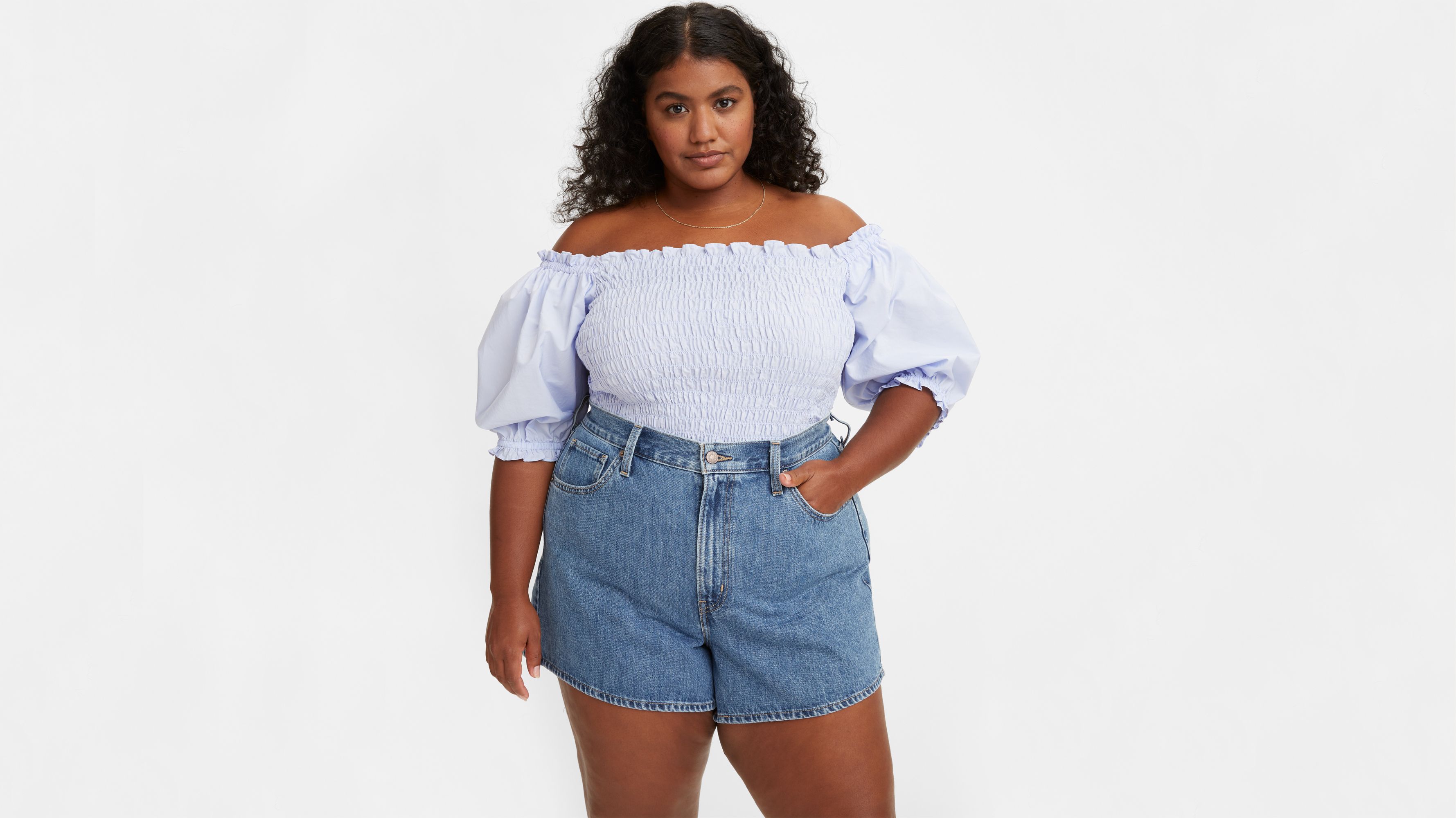 plus size white levis