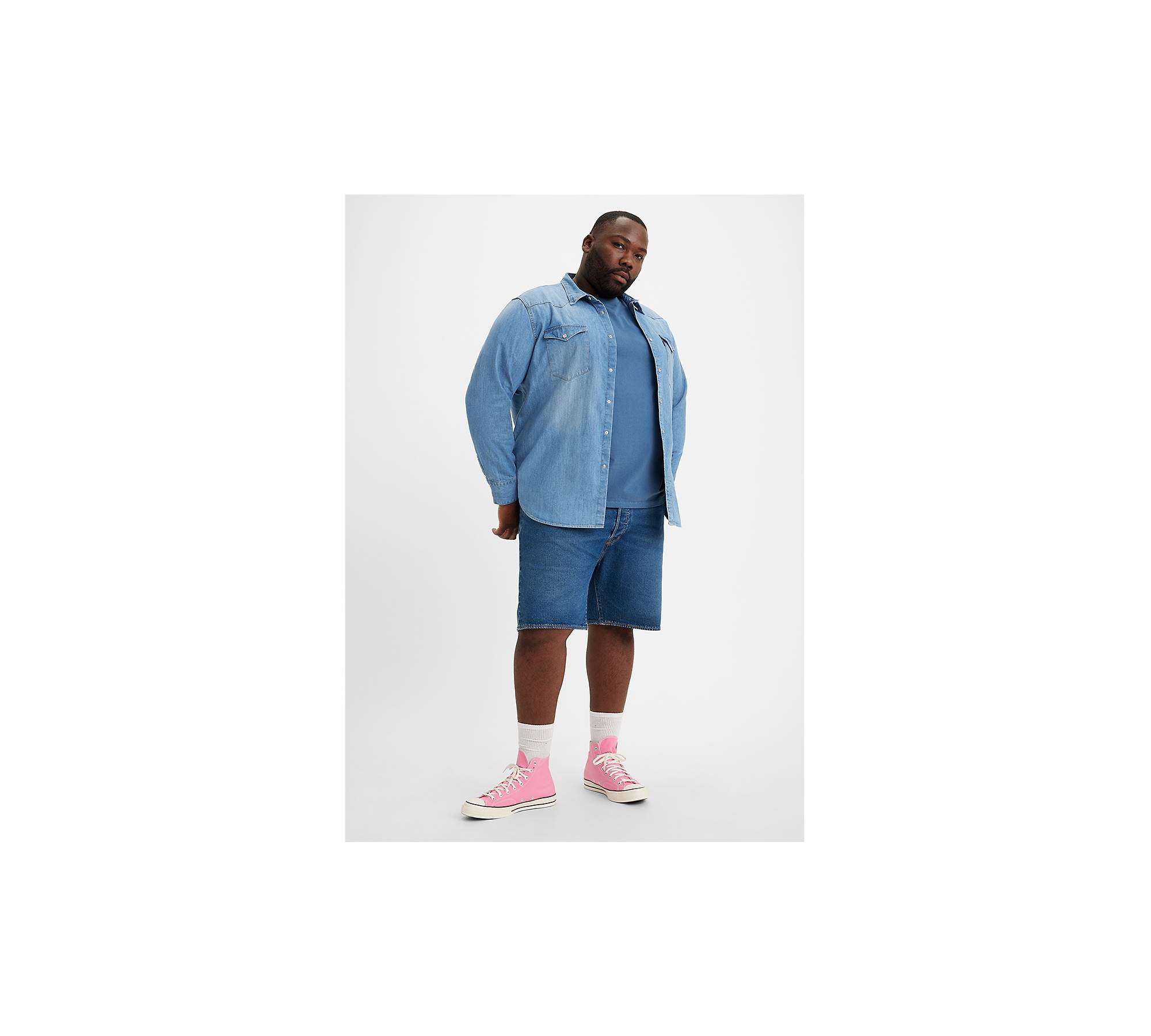 501® Hemmed Shorts (big & Tall) - Blue | Levi's® GB