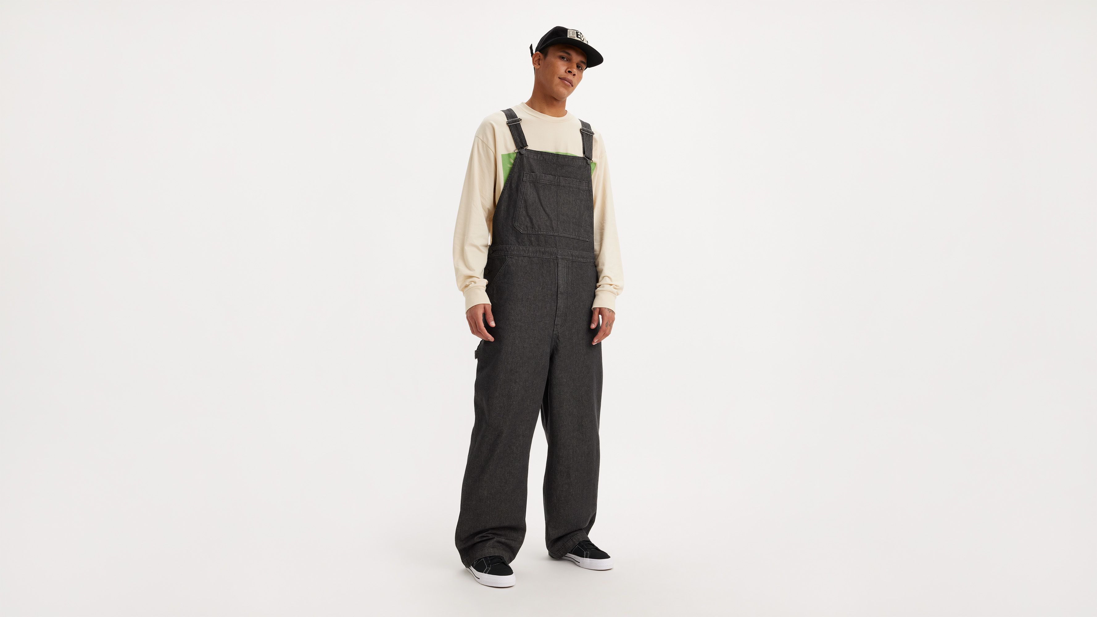 Black levi 2025 overalls mens