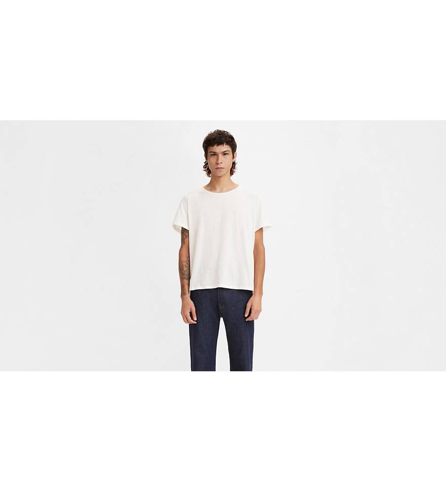 Levi's® Made & Crafted® Open Neck Tee - White | Levi's® BG