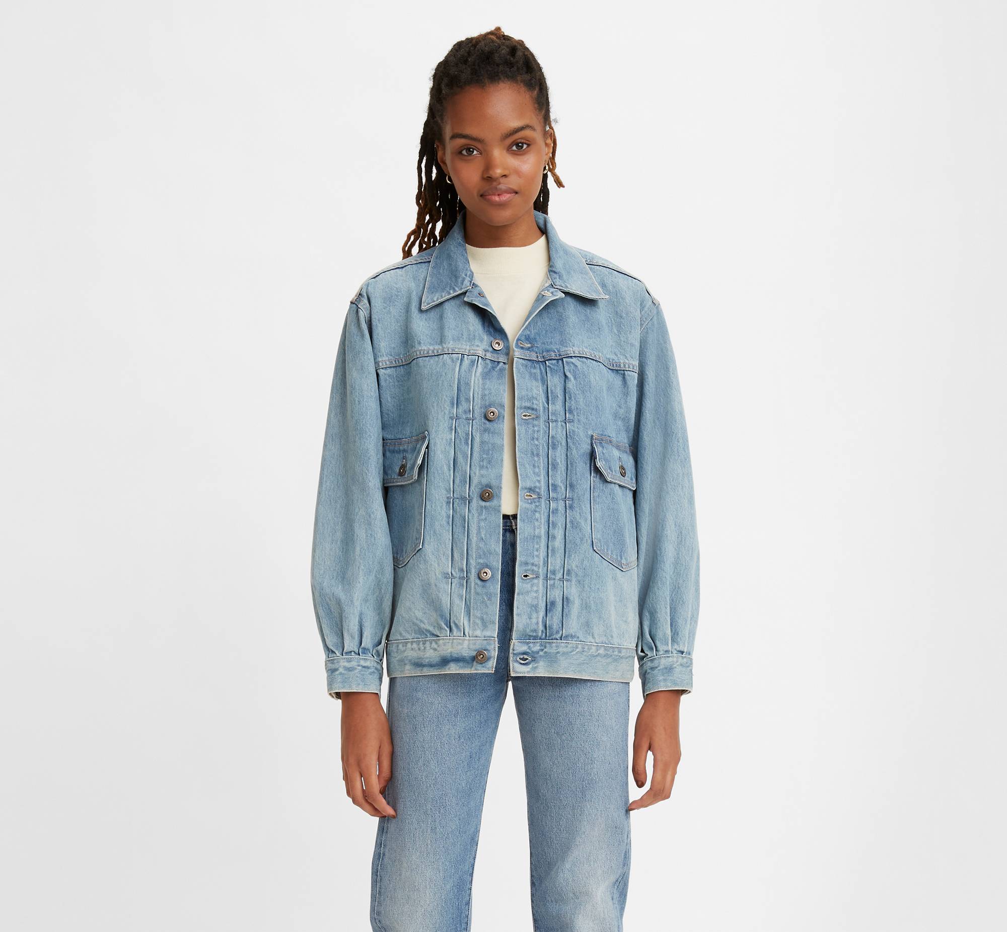 Levi's® Made & Crafted® Tucked Type Ii Trucker Jacket - Blue | Levi's® XK
