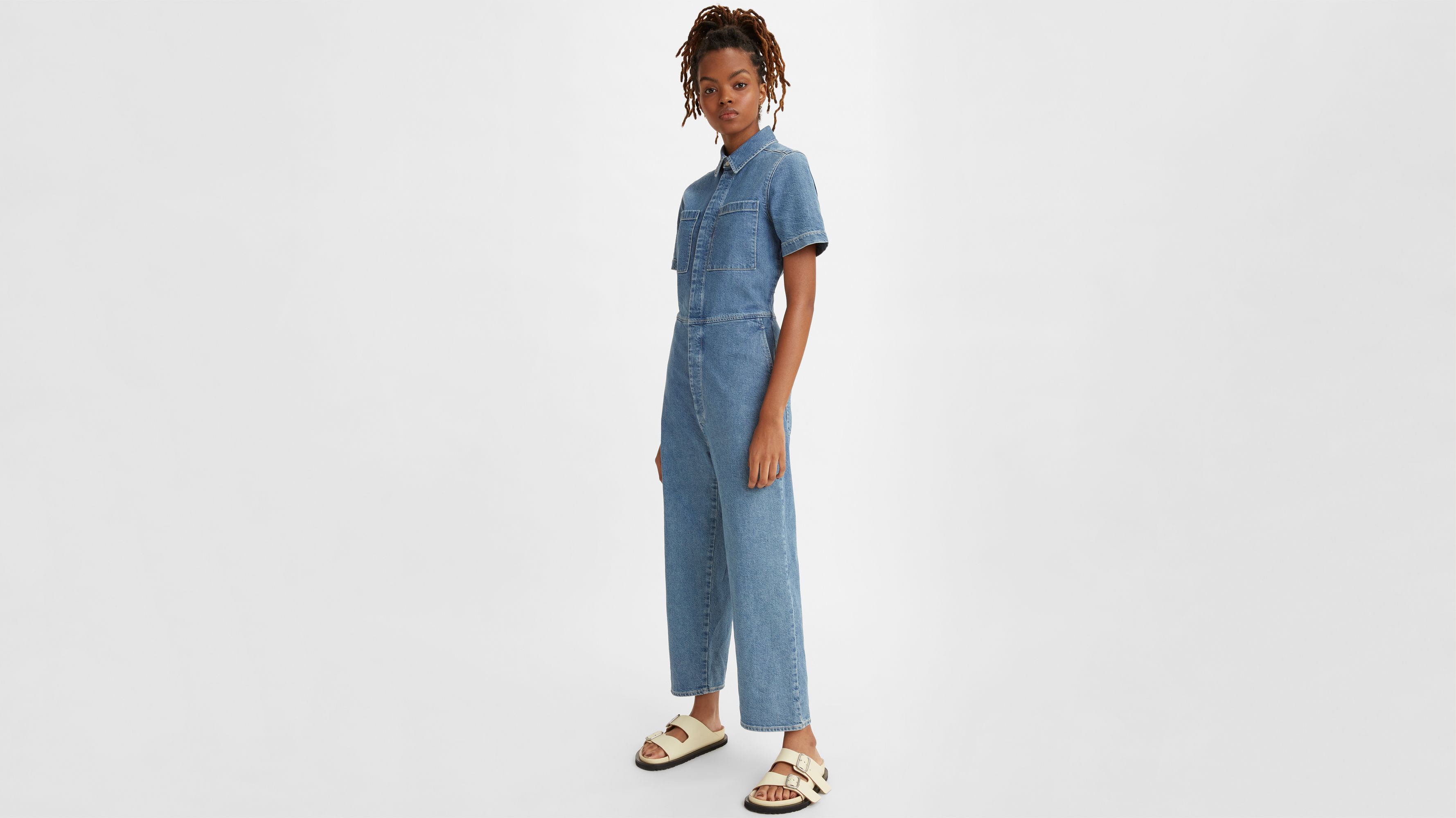 ワンピース Bonjour DENIM TUNIQUE handsmock 10y Summer Jumpsuit - Medium Wash | Levi's® US