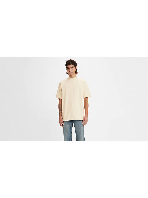 Levi's® Made & Crafted® Mock Neck Tee - Neutral | Levi's® RS