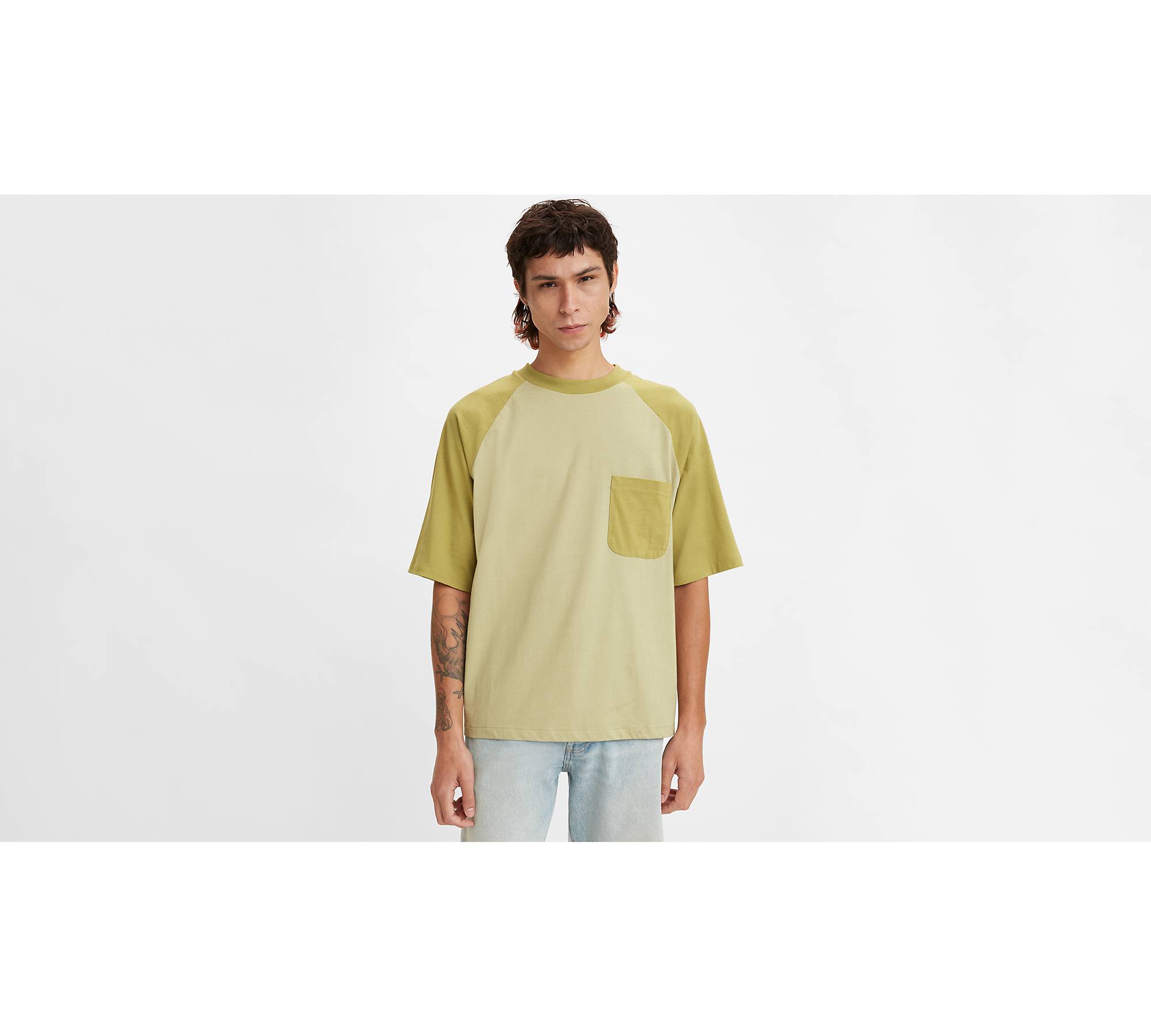 Levi's® Made & Crafted® Raglan Tee - Green | Levi's® ES