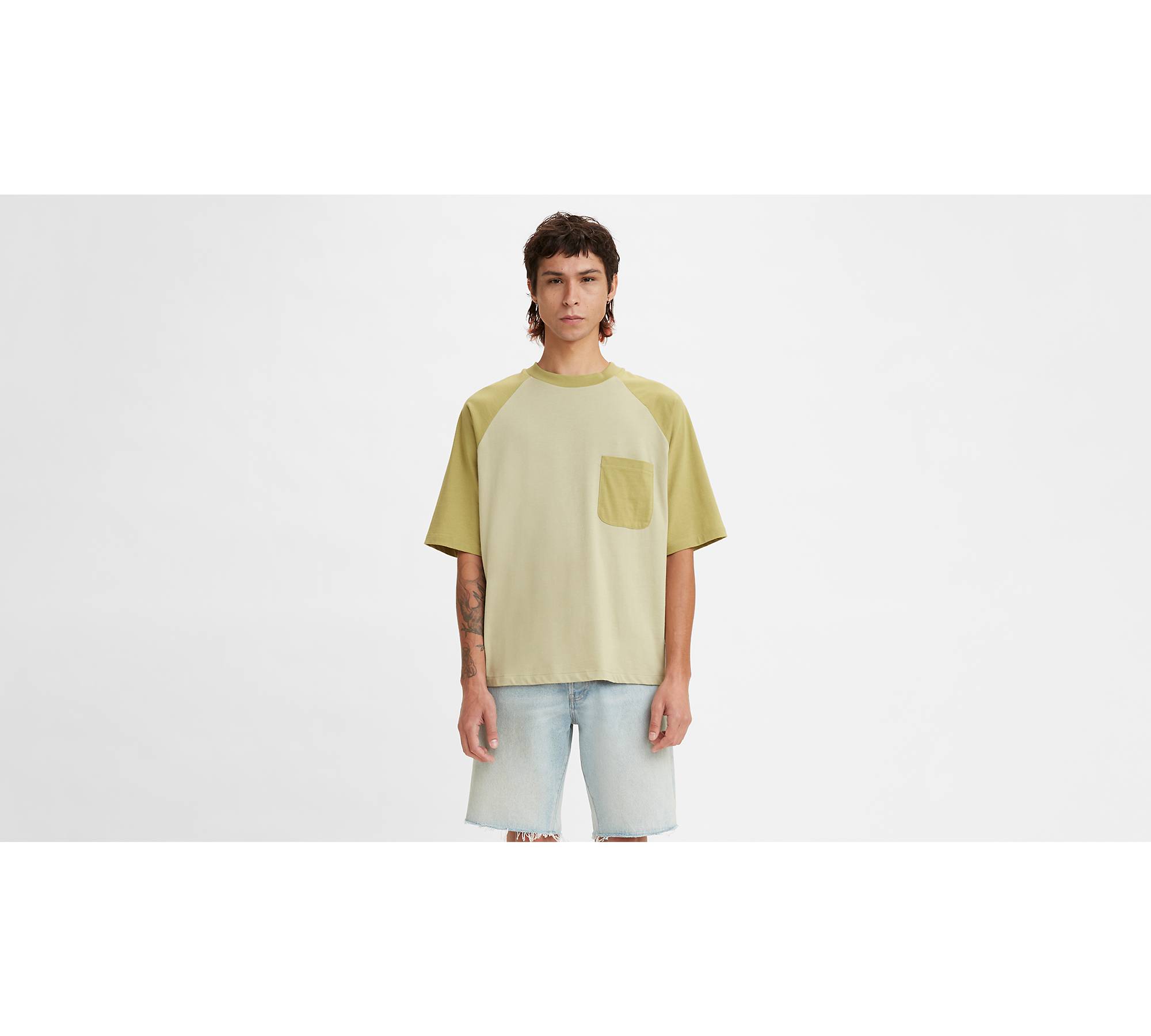 Levi's® Made & Crafted® Raglan Tee - Green | Levi's® GR