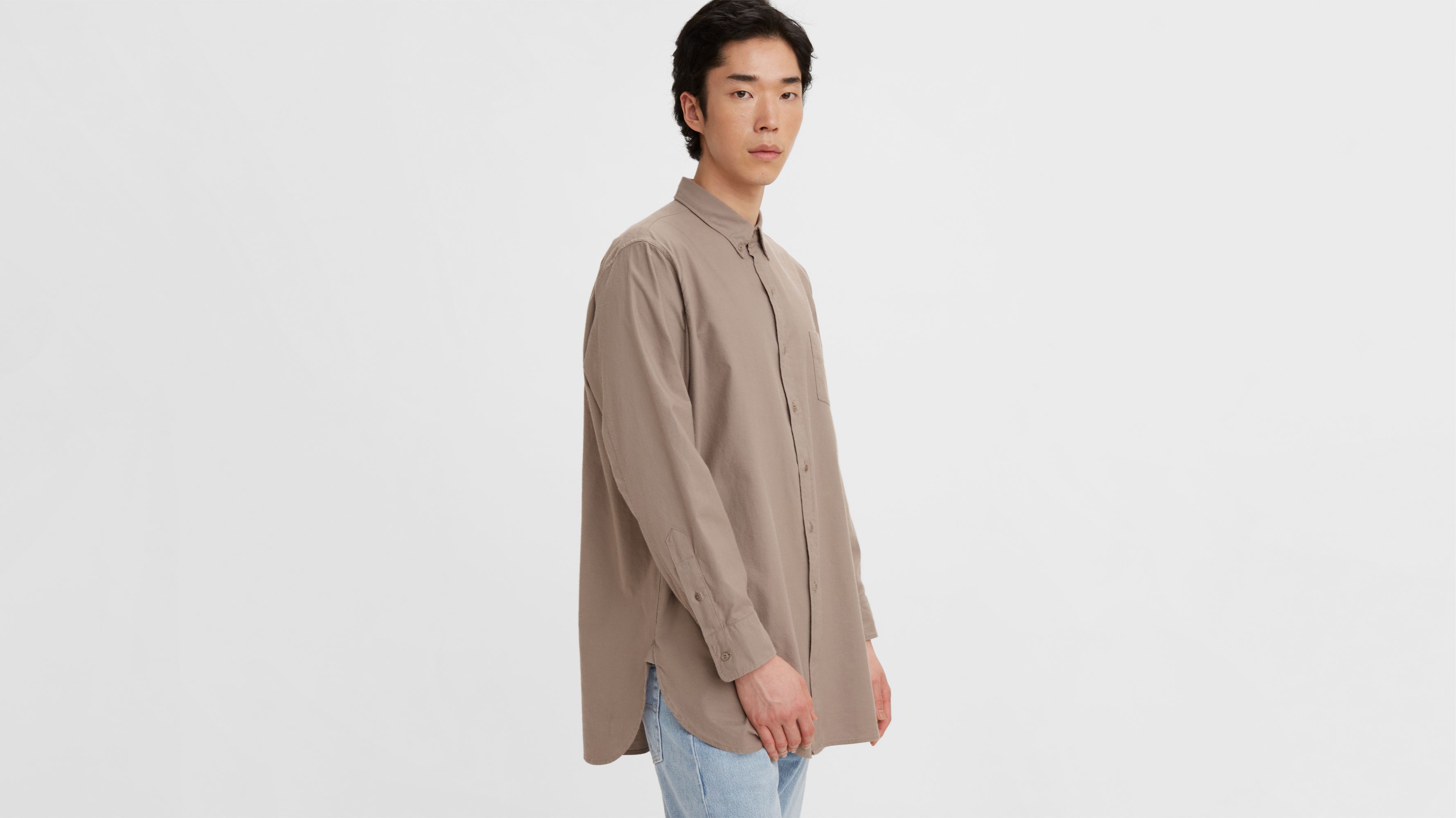 Levi s Made Crafted Classic Long Sleeve Shirt Neutral