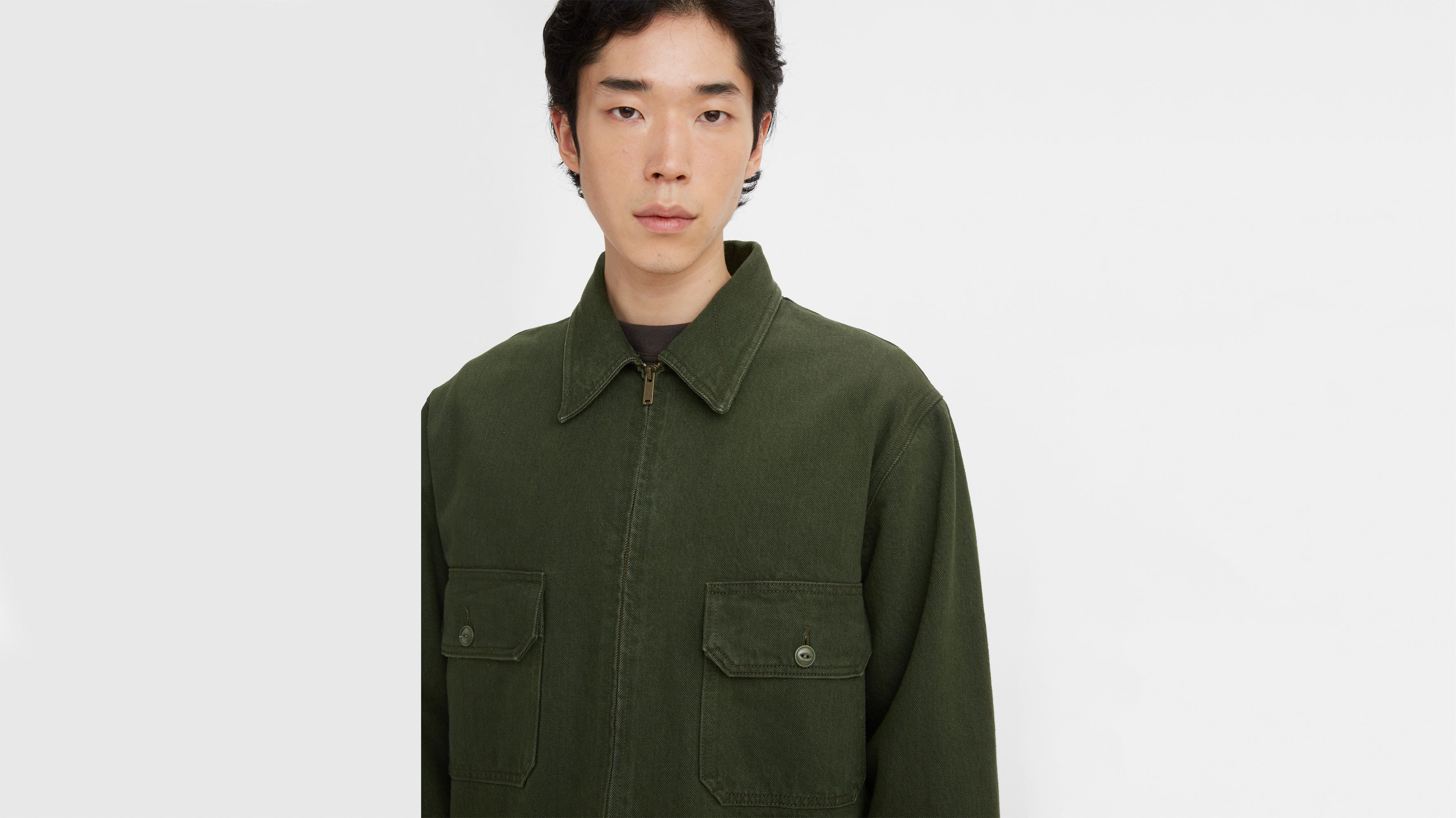 Levis trucker sale jacket green