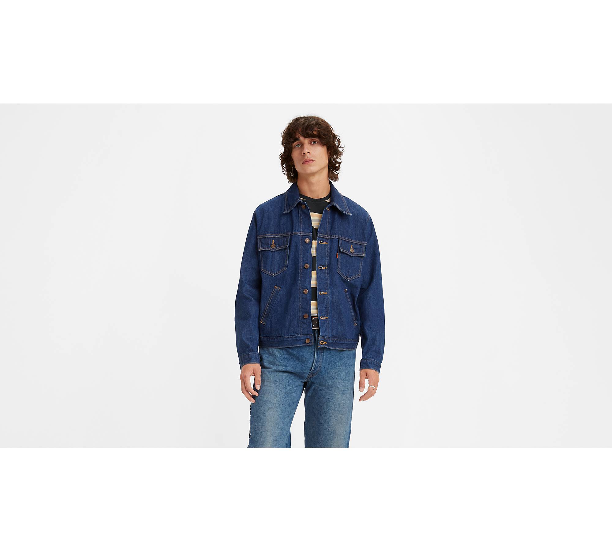 Levi's® Vintage Clothing Orange Tab Men's Trucker Jacket - Blue | Levi ...