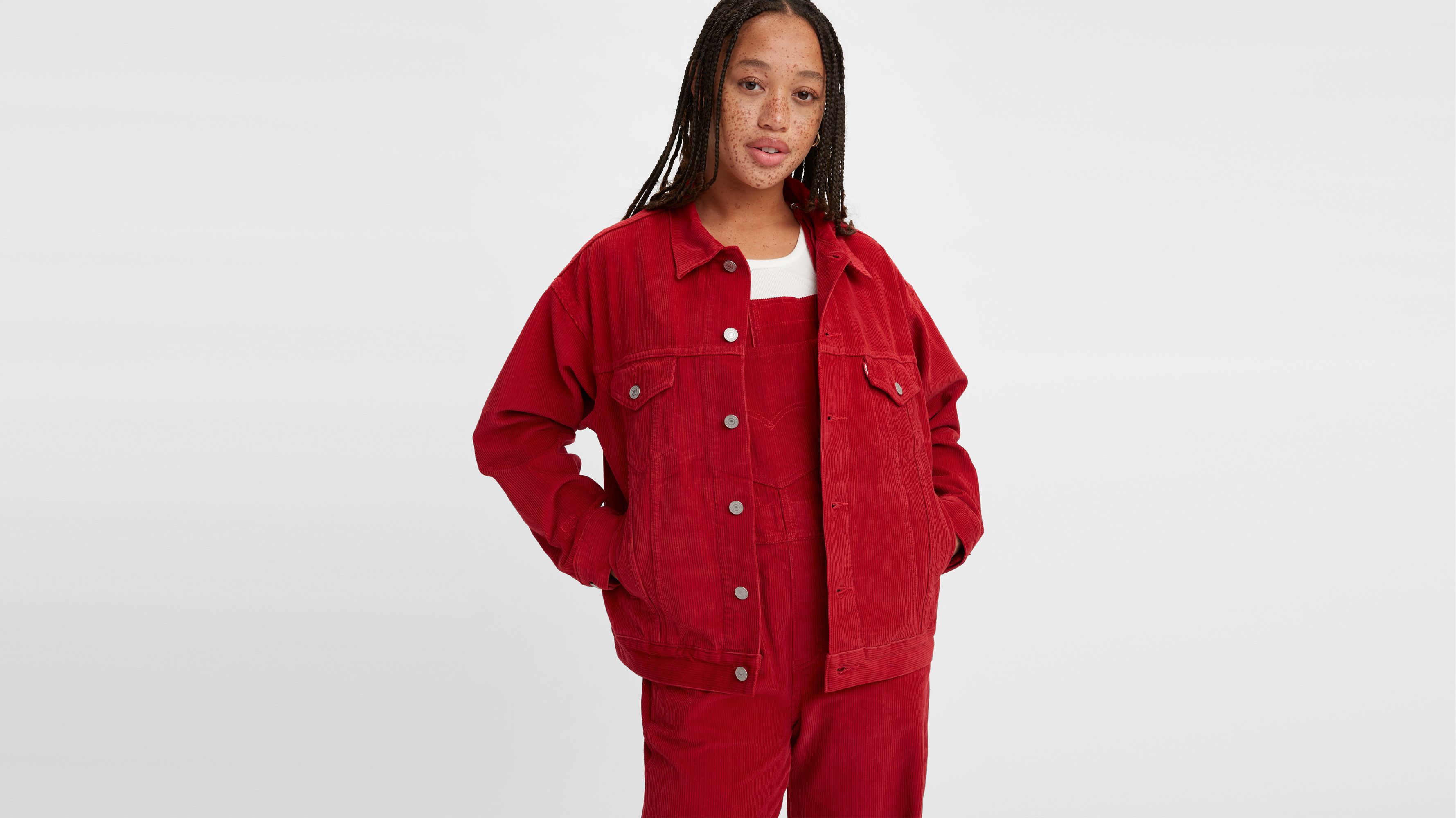 Levi's® X Girls Don't Cry Corduroy Trucker Jacket - Red | Levi's® CA