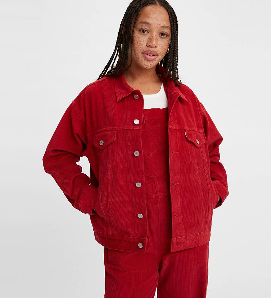 Levi's® X Verdy For Girls Don't Cry Corduroy Trucker Jacket - Rouge