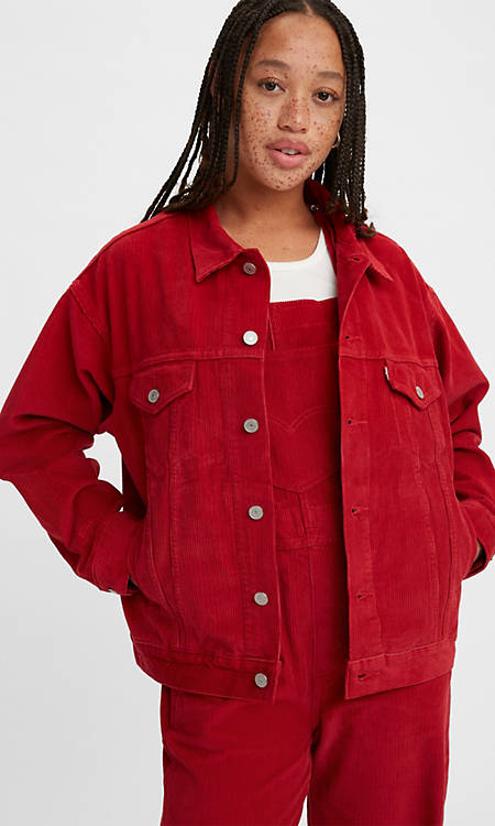 Levi's® X Verdy For Girls Don't Cry Corduroy Trucker Jacket - Red ...