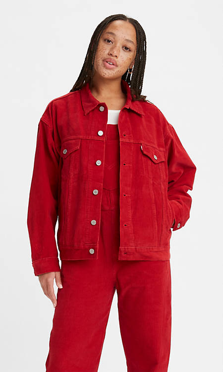 Levi's® X Girls Don't Cry Corduroy Trucker Jacket - Red | Levi's® US