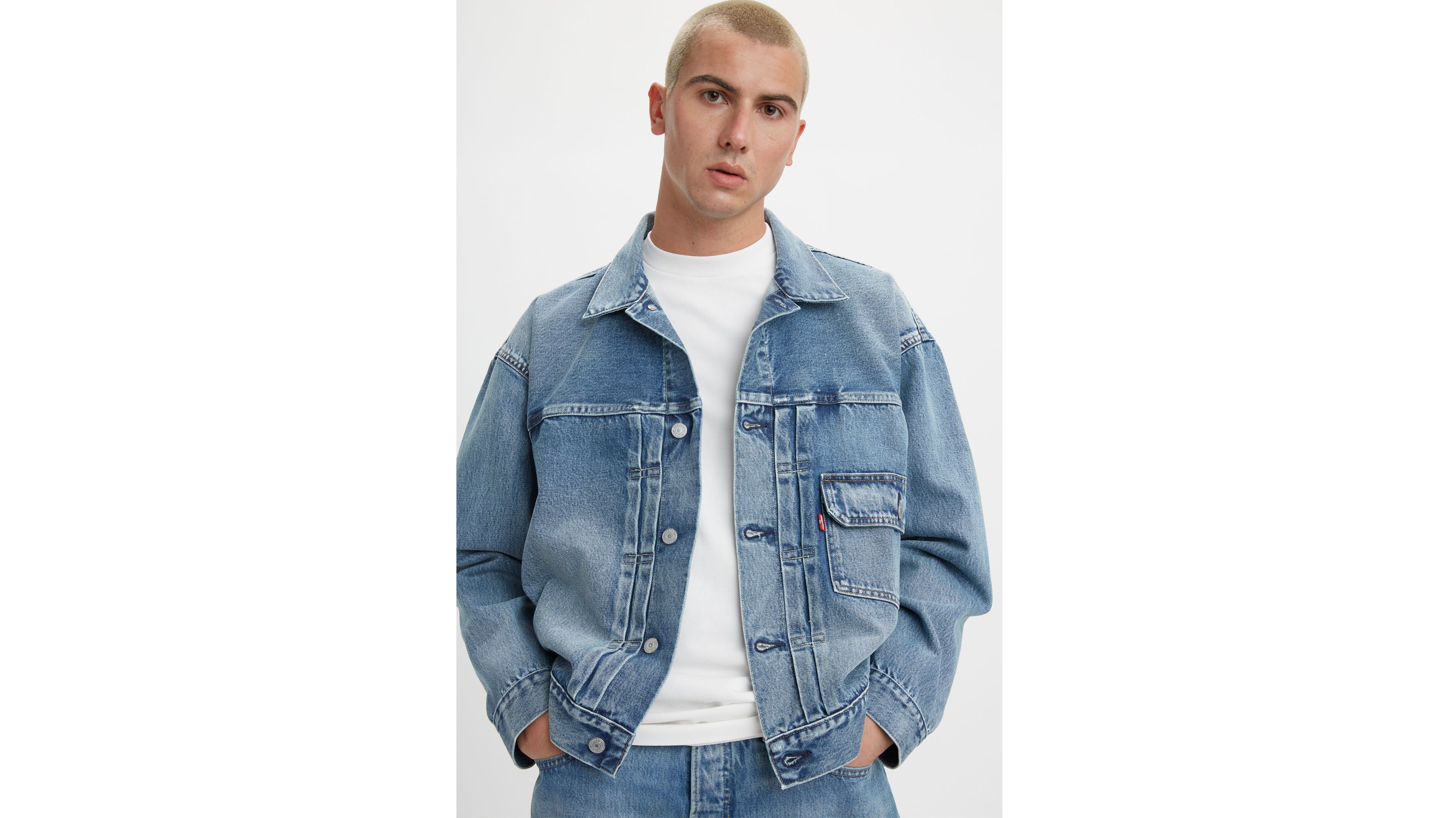 Levi's® X Beams Super Wide Trucker Jacket - Blue | Levi's® US