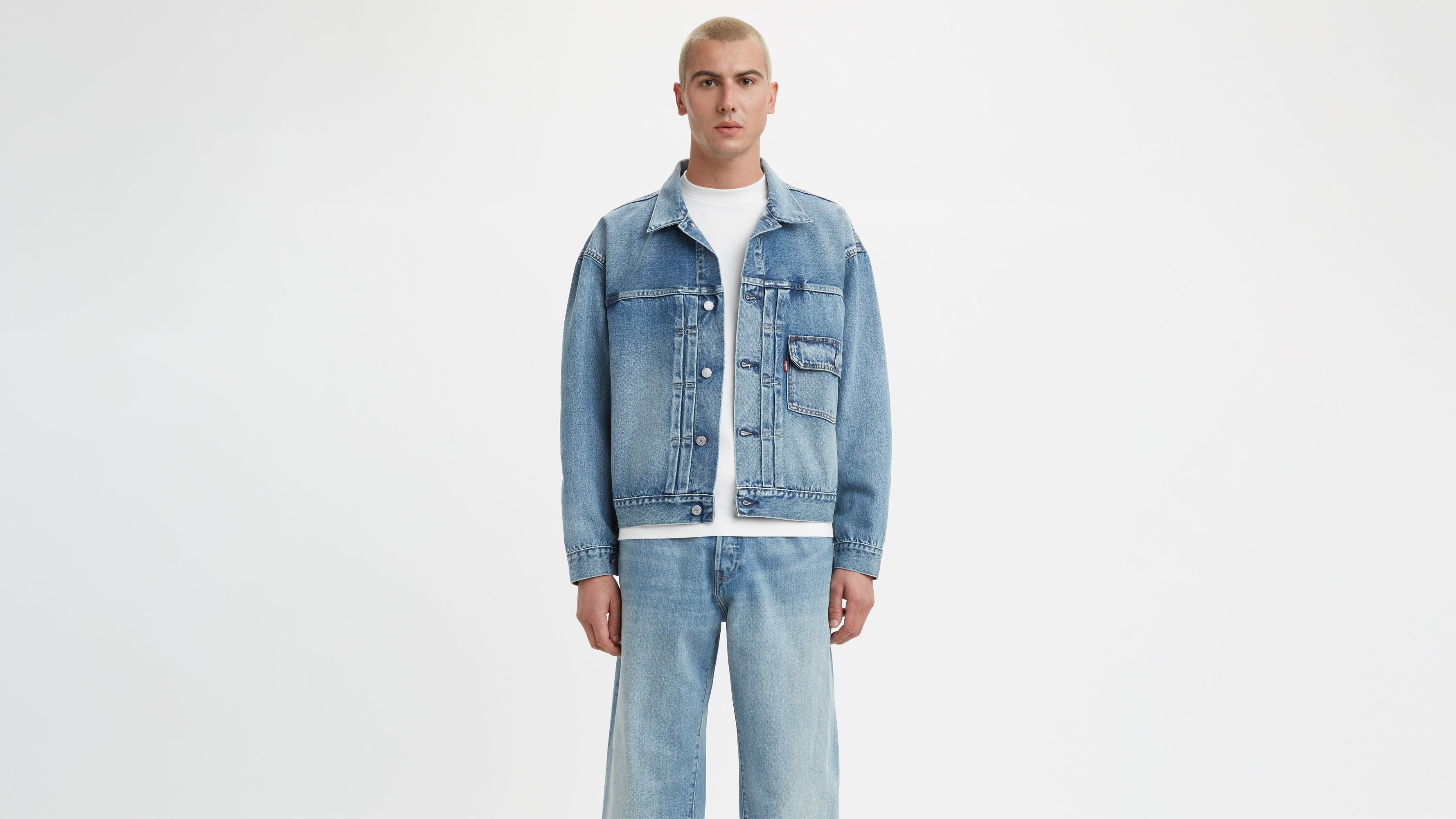 Levi's® X Beams Super Wide Trucker Jacket - Blue | Levi's® CA