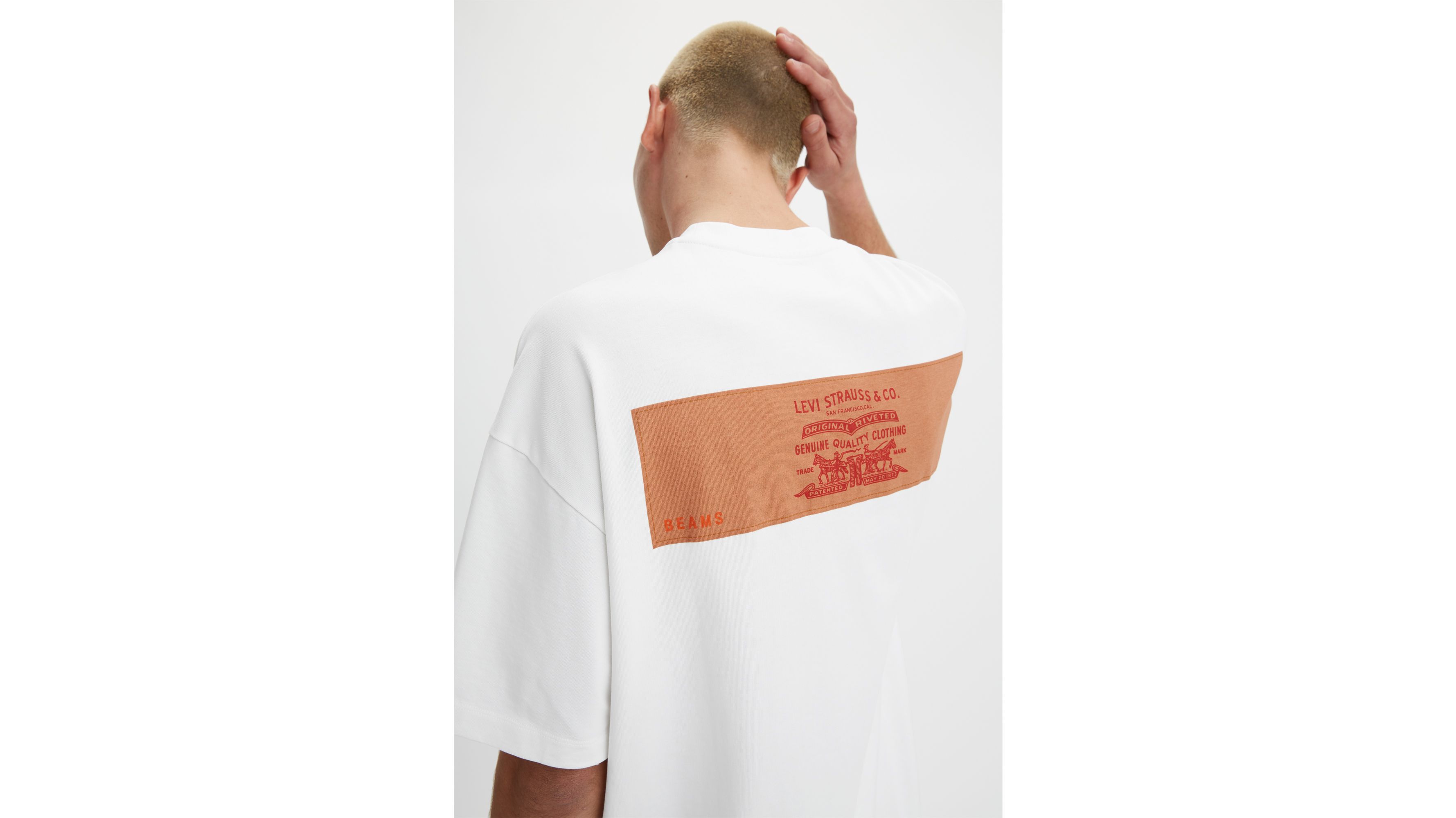 T-shirt super large à logo levi'smd x beams - blanc | Levi's® CA