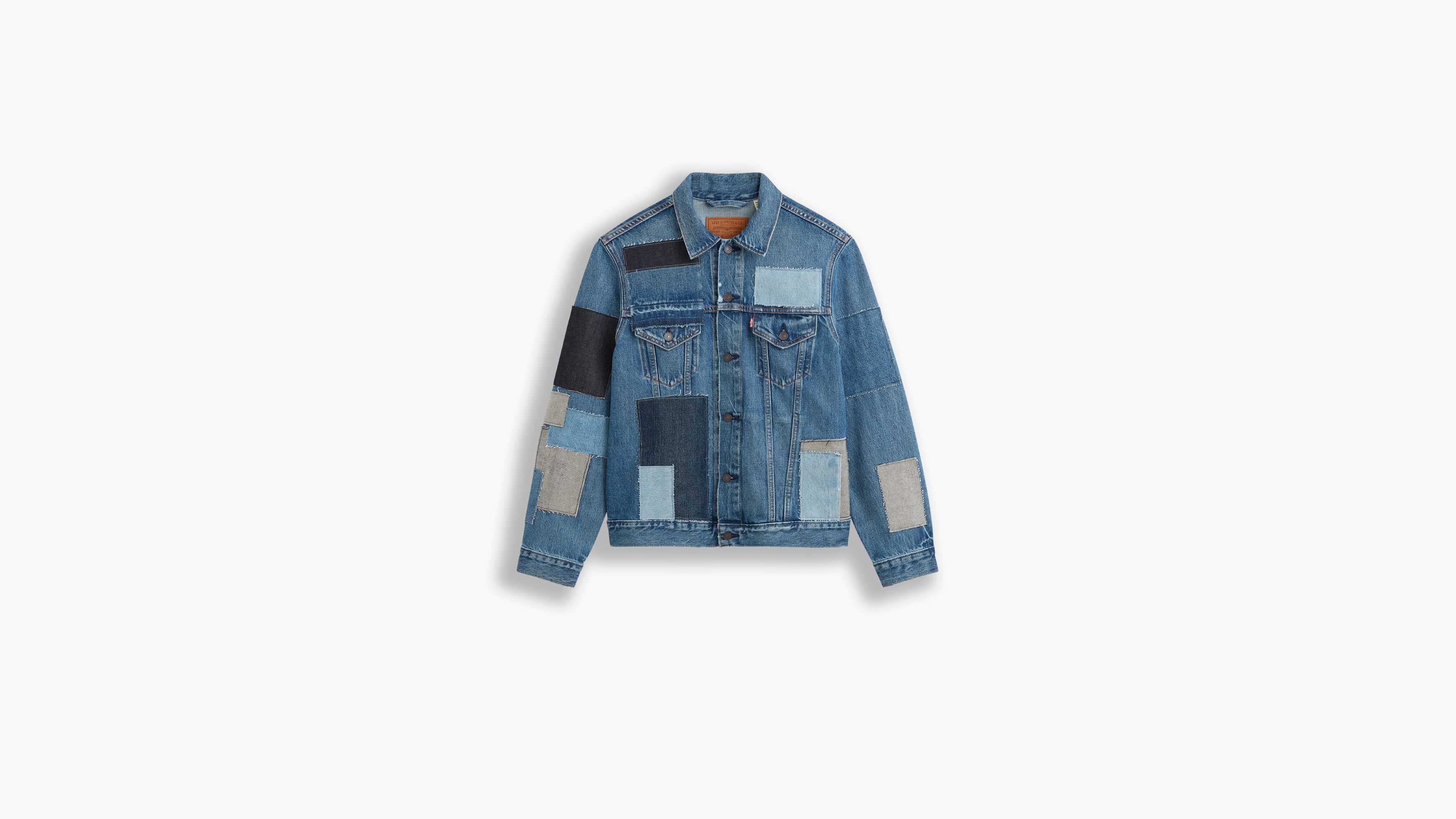 Patchwork baggy best sale trucker jacket