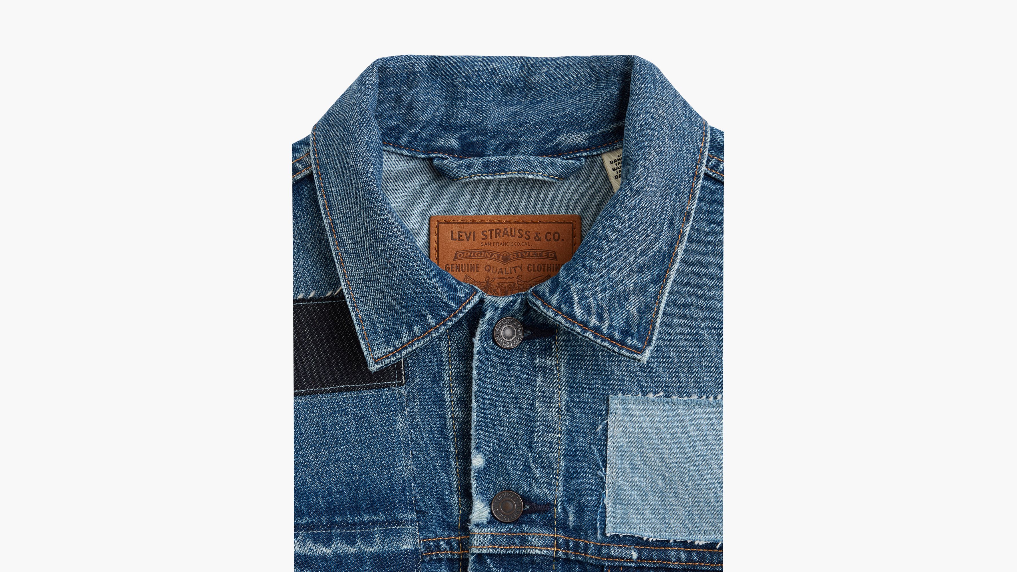 Vintage Fit Patchwork Trucker Jacket - Blue | Levi's® XK