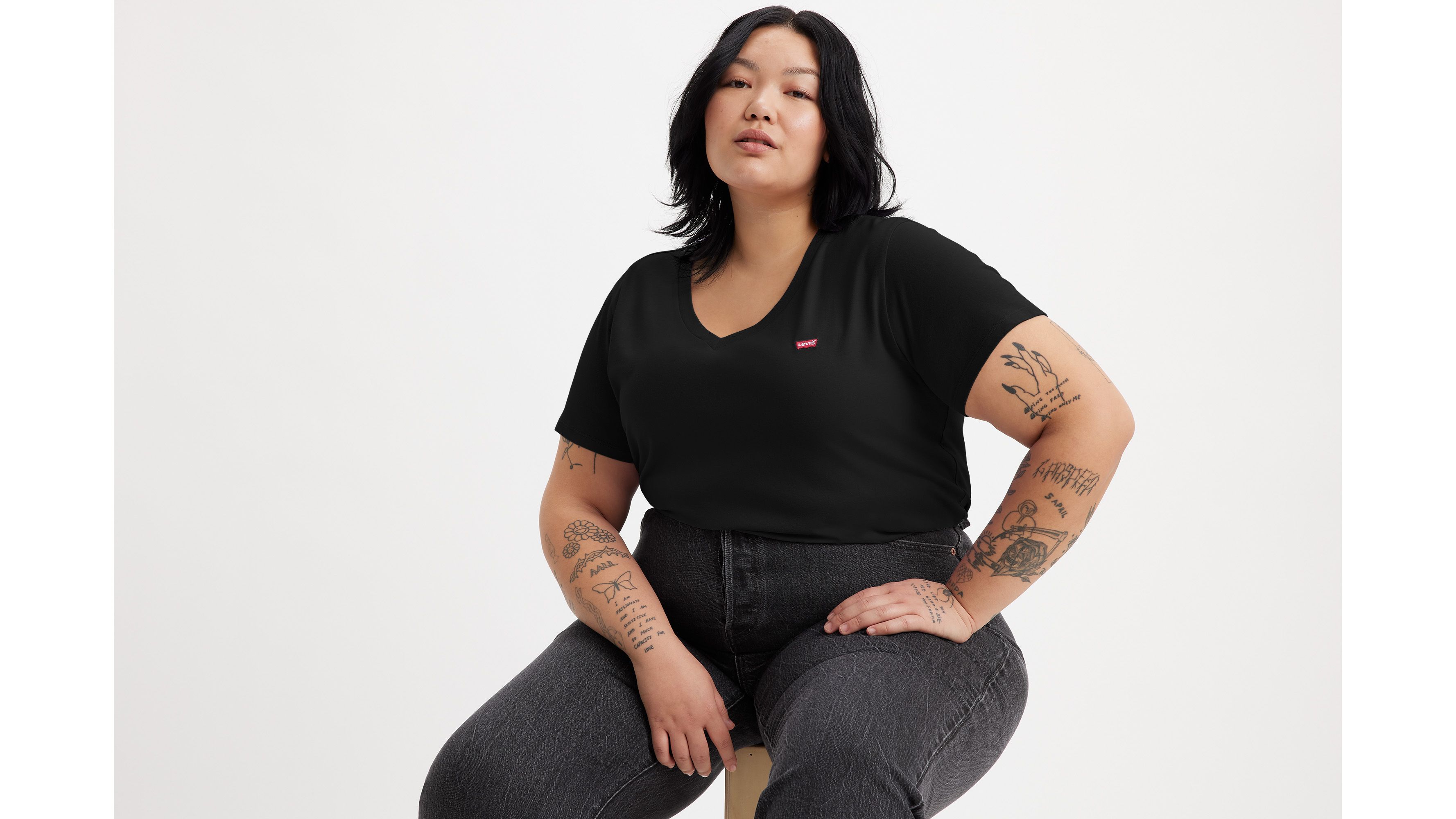 T-shirt Perfect col&nbsp;V (Plus) 1