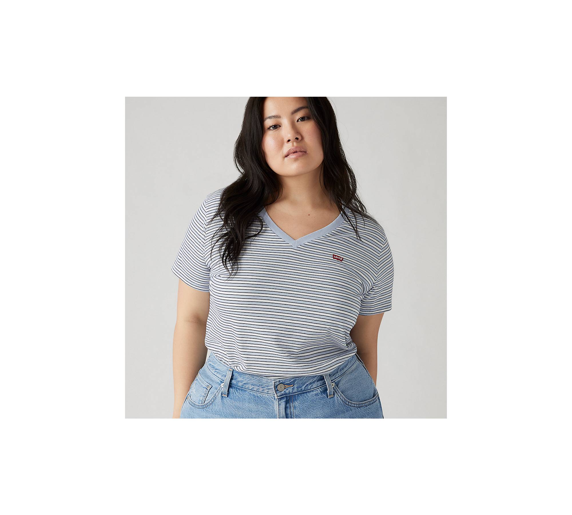 The Perfect V-Neck Tee (Plus Size) 1