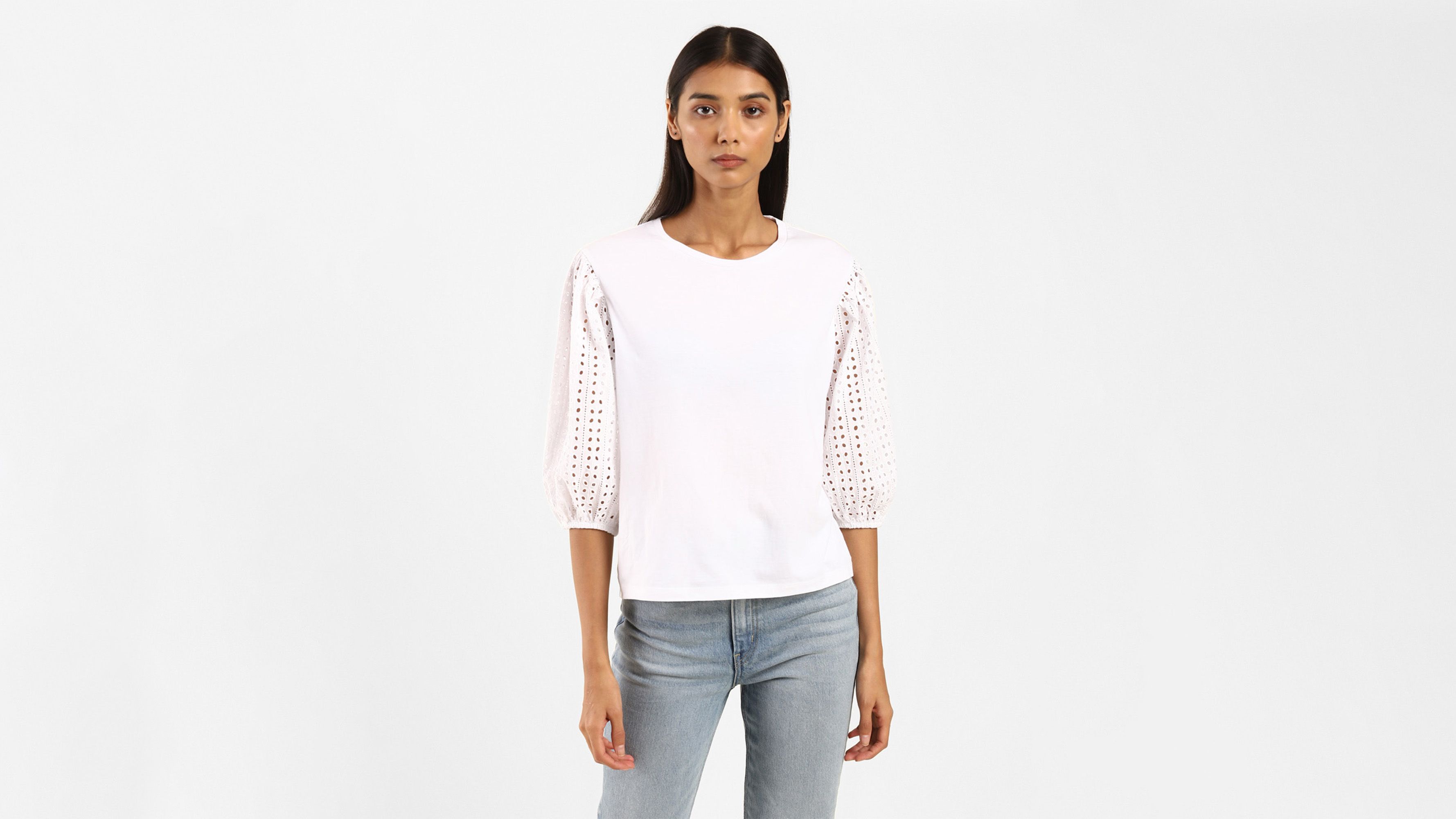 levi's puff sleeve top