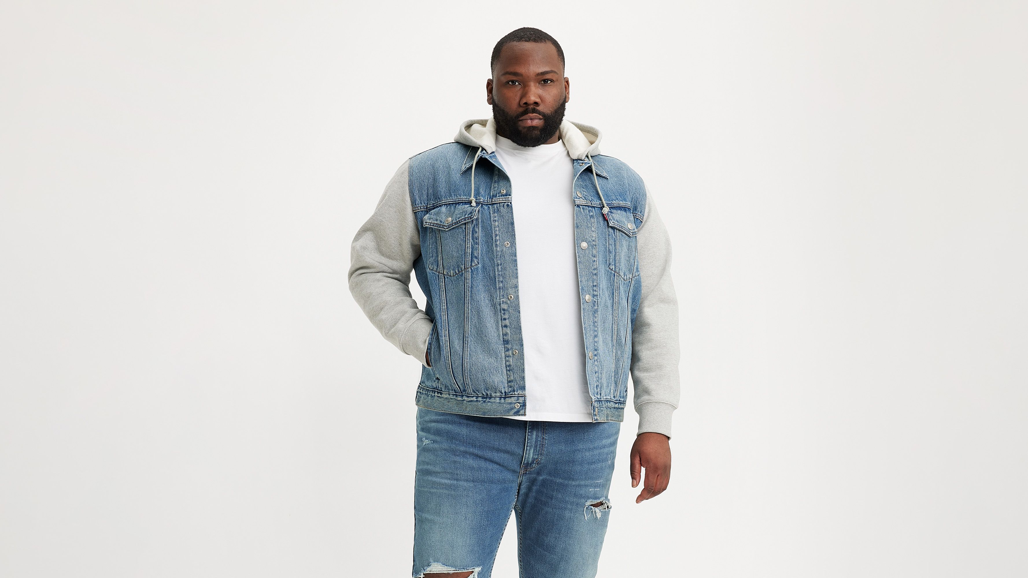 Levis hooded trucker jacket new arrivals