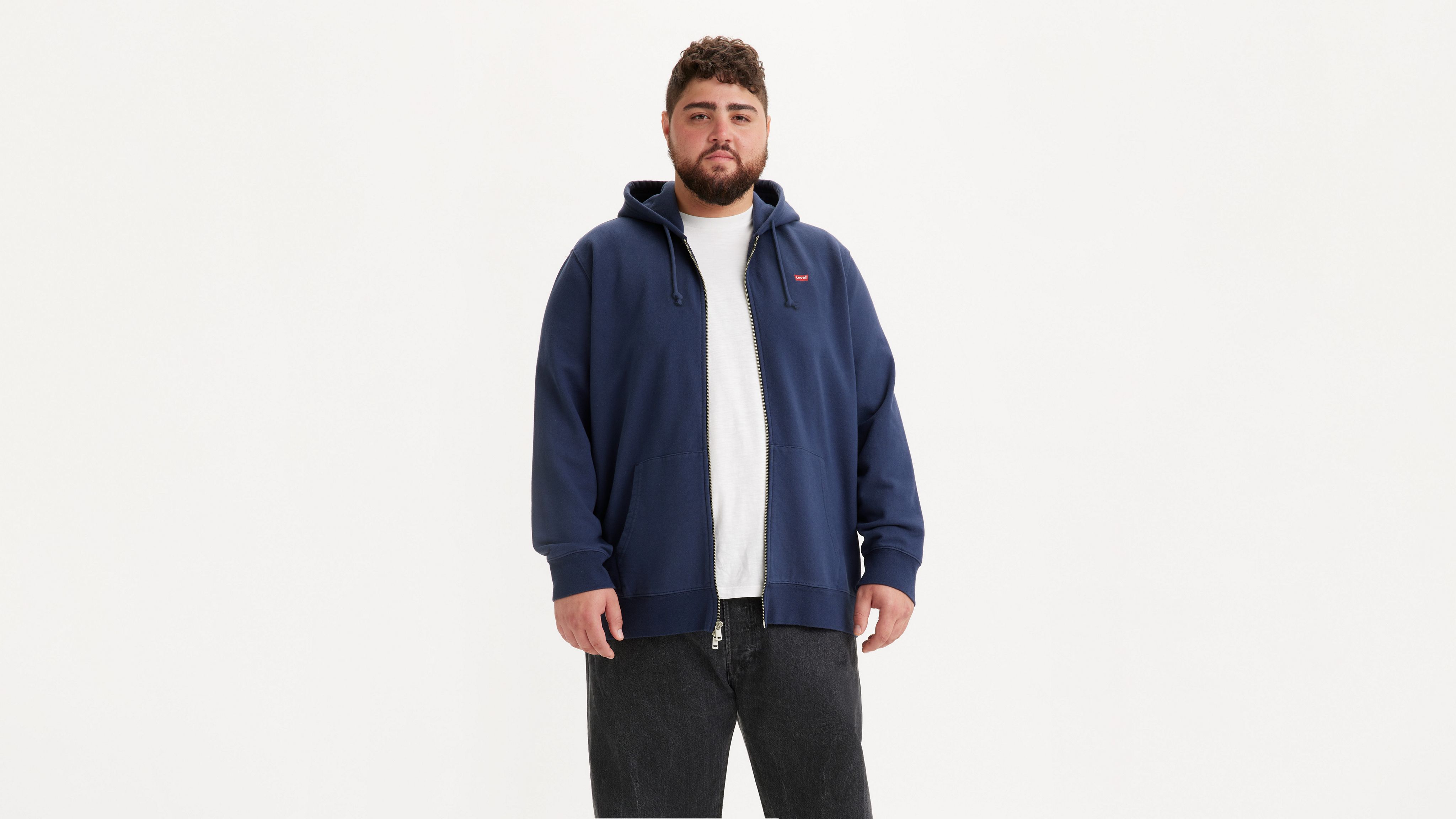 New Original Zip-up Hoodie (big & Tall) - Blue | Levi's® GB