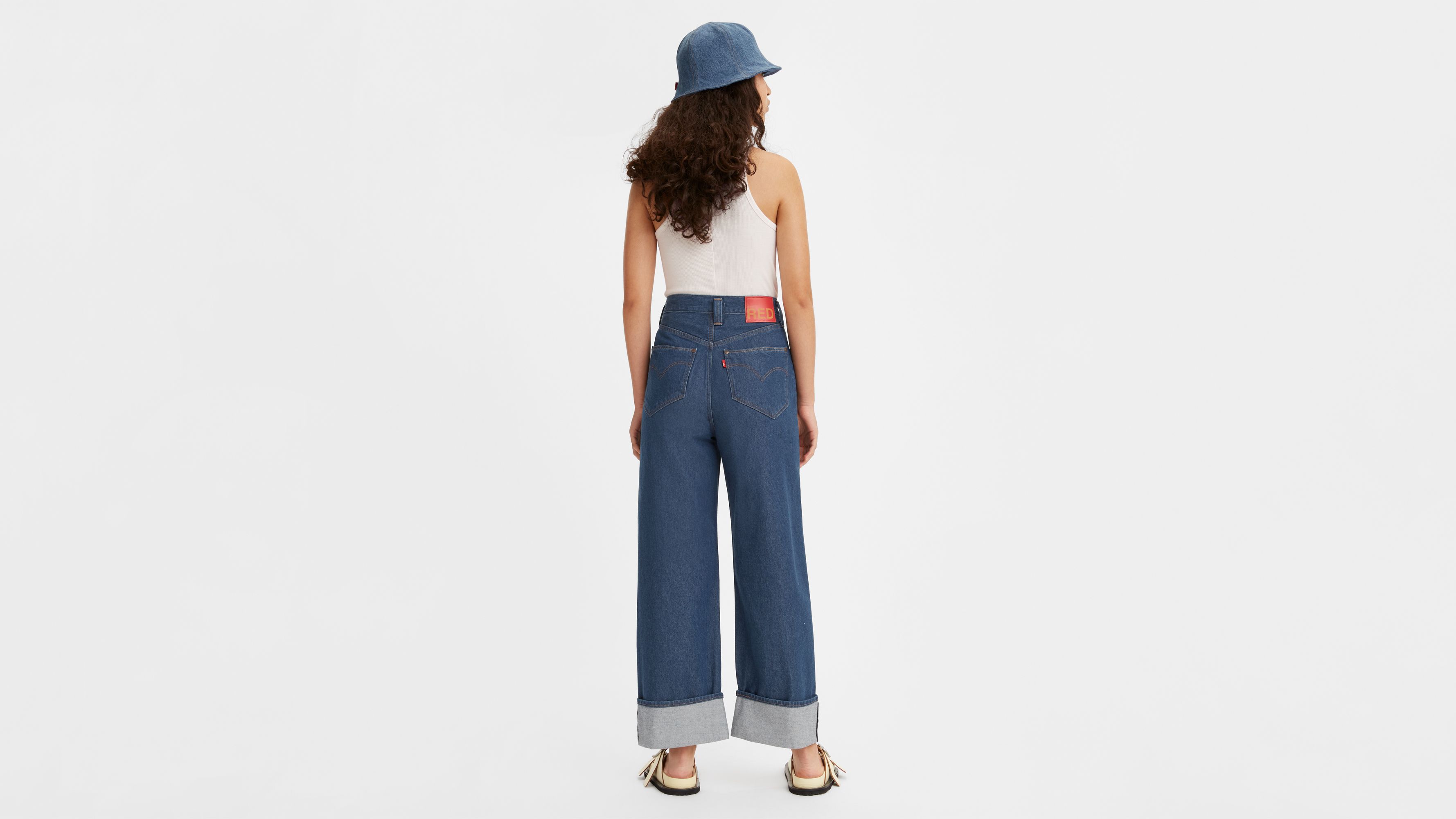 levi's high rise wide leg jeans