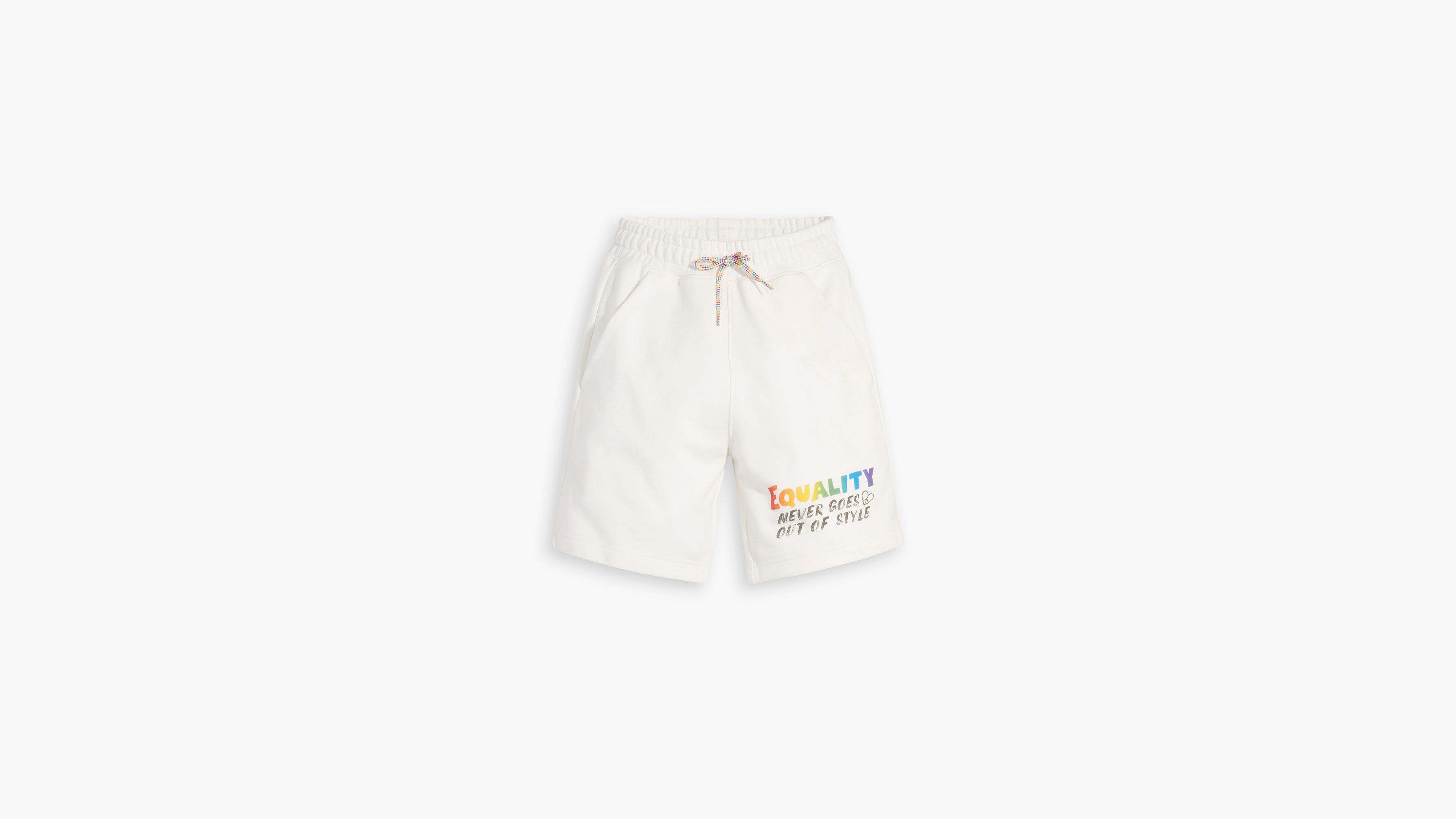 Levi's® Pride Red Tab™ Graphic Sweatshorts - White | Levi's® US