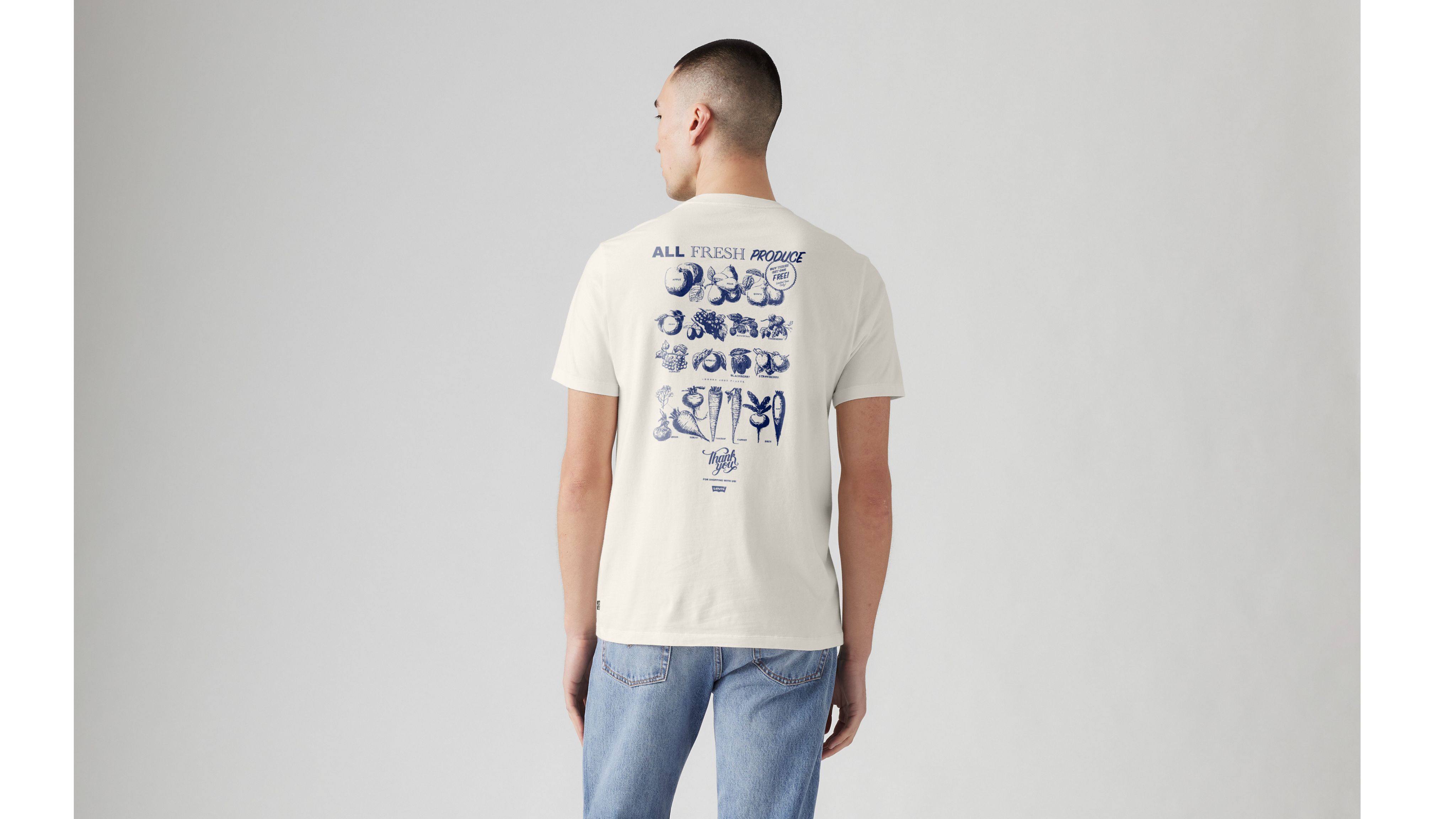 T-shirt med rund hals och tryck 3