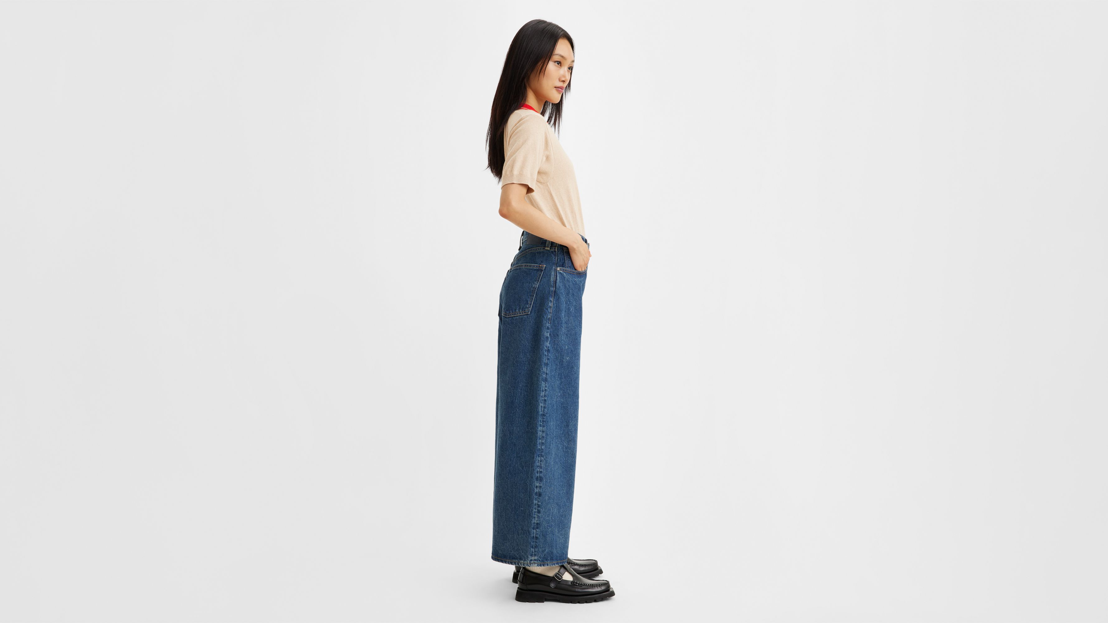 セール】Levi's/リーバイス WIDE PLEAT CROP ミディアム