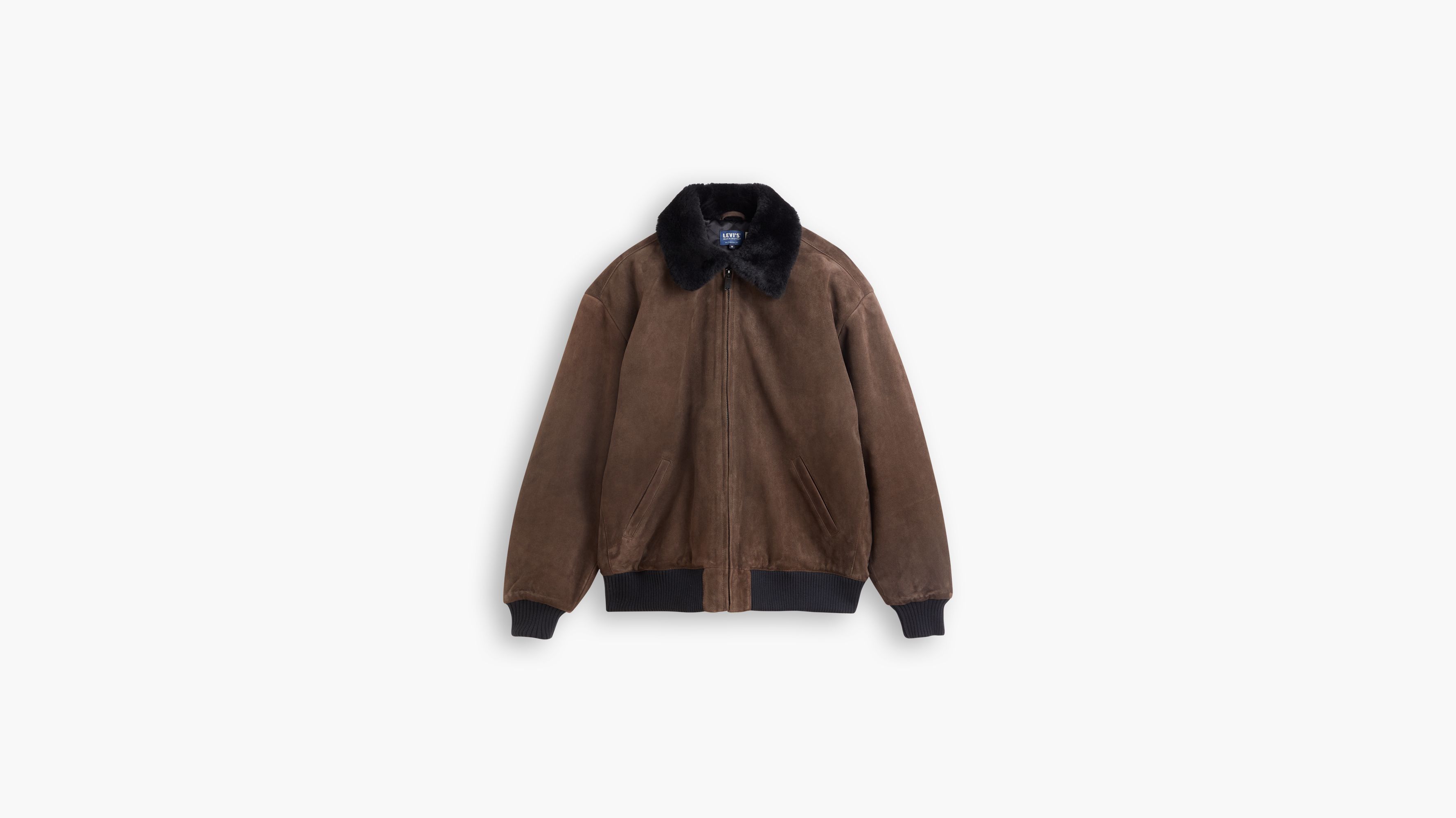 Levi's® Made & Crafted® Suede Bomber Jacket - Brown