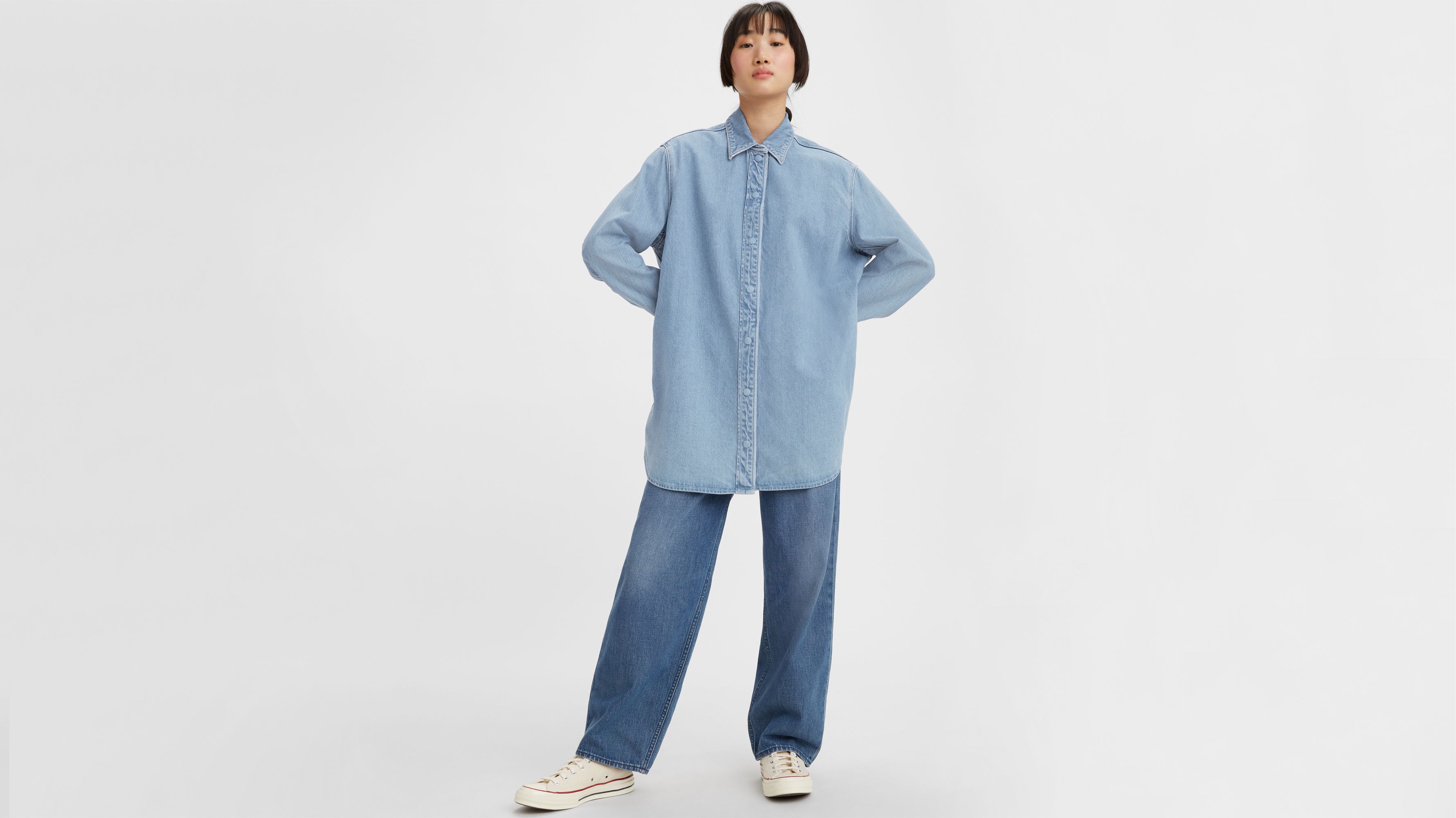 Wellthread® Baggy Dad Jeans - Blue | Levi's® ME