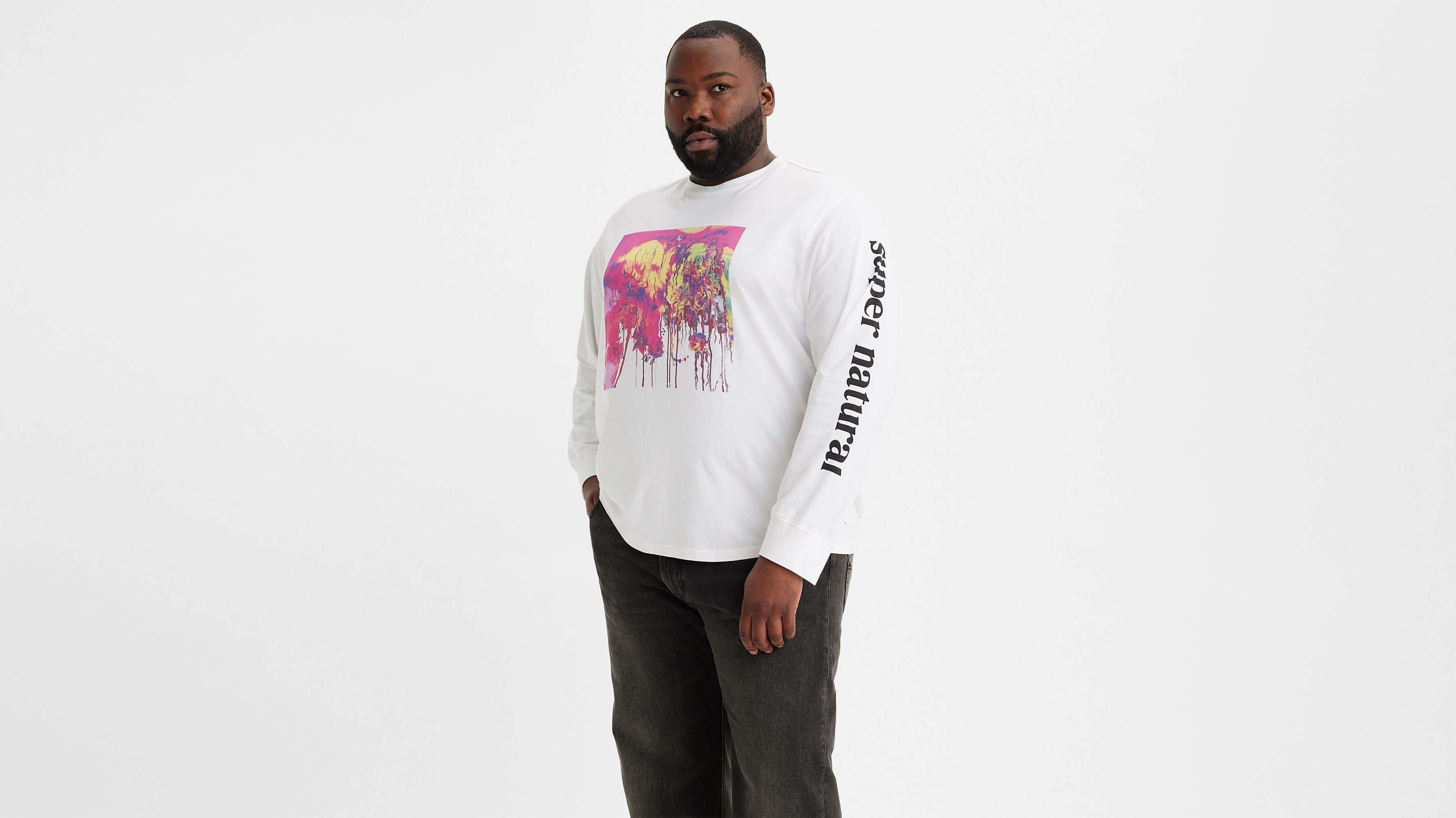 Long Sleeve Relaxed Fit Graphic T-shirt (tall) - Multi-color