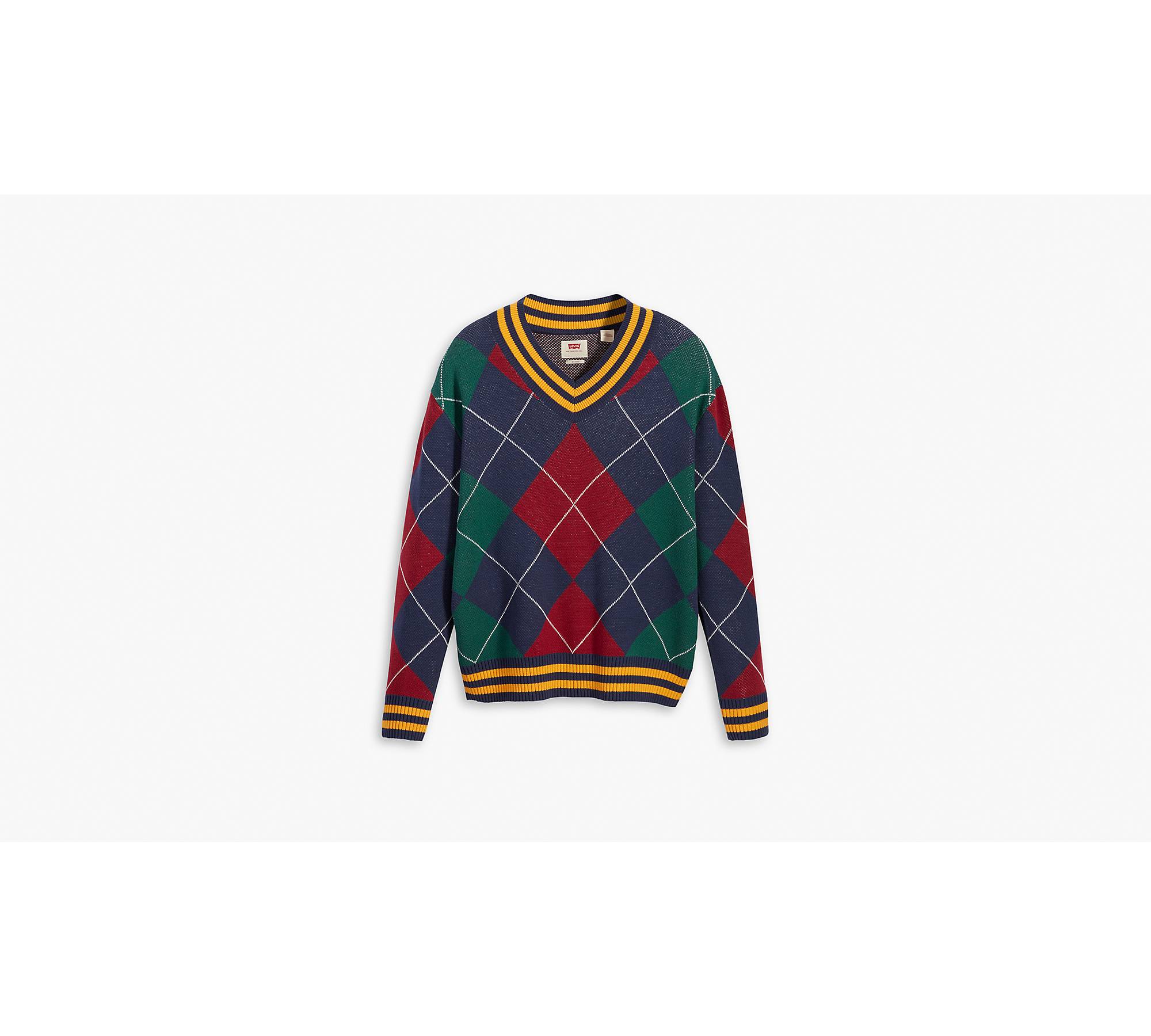 Stay Loose V-neck Sweater - Multi-color