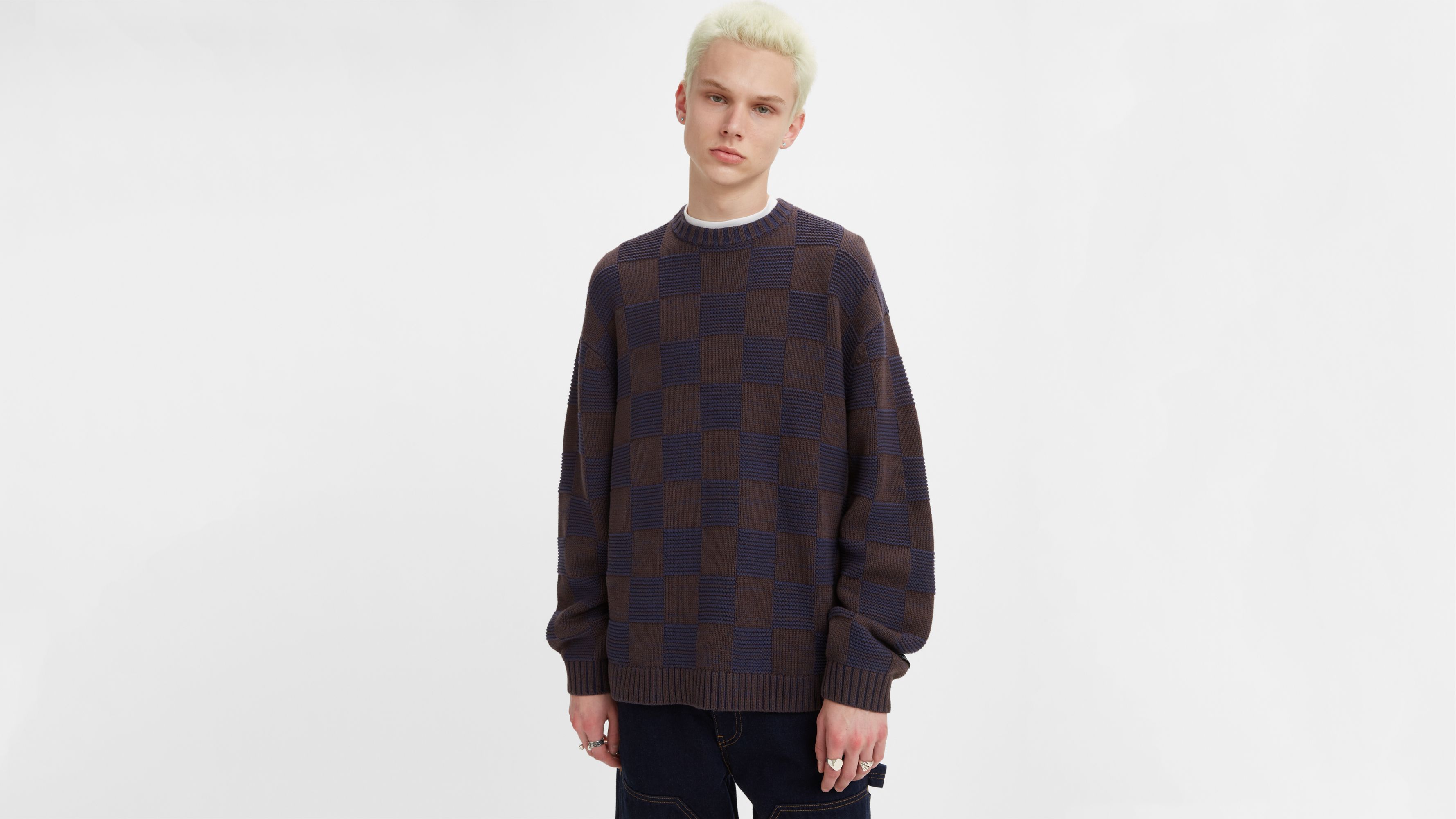 levis battery check sweater