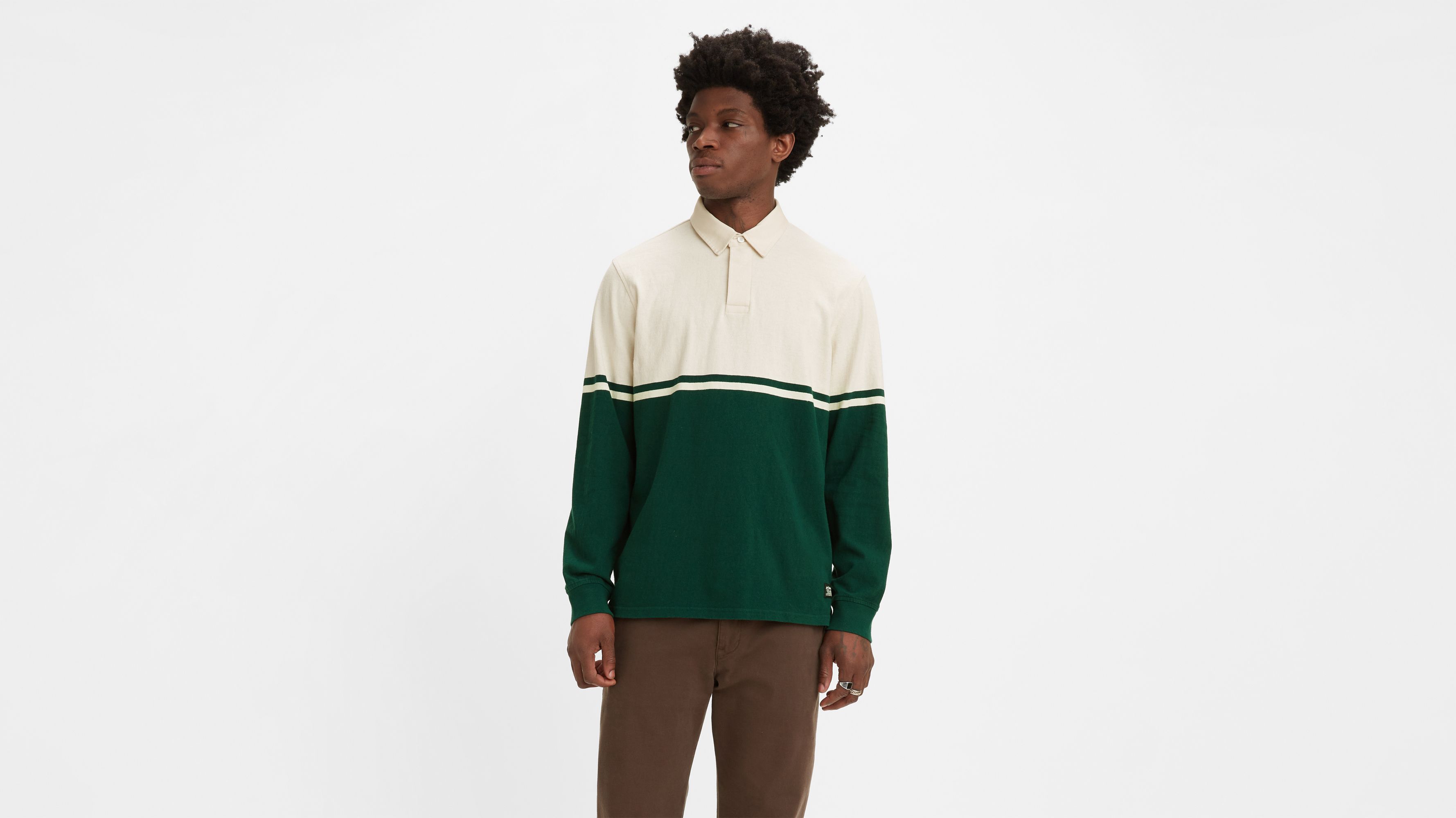 Classic Long Sleeve Rugby Shirt - Green | Levi's® US
