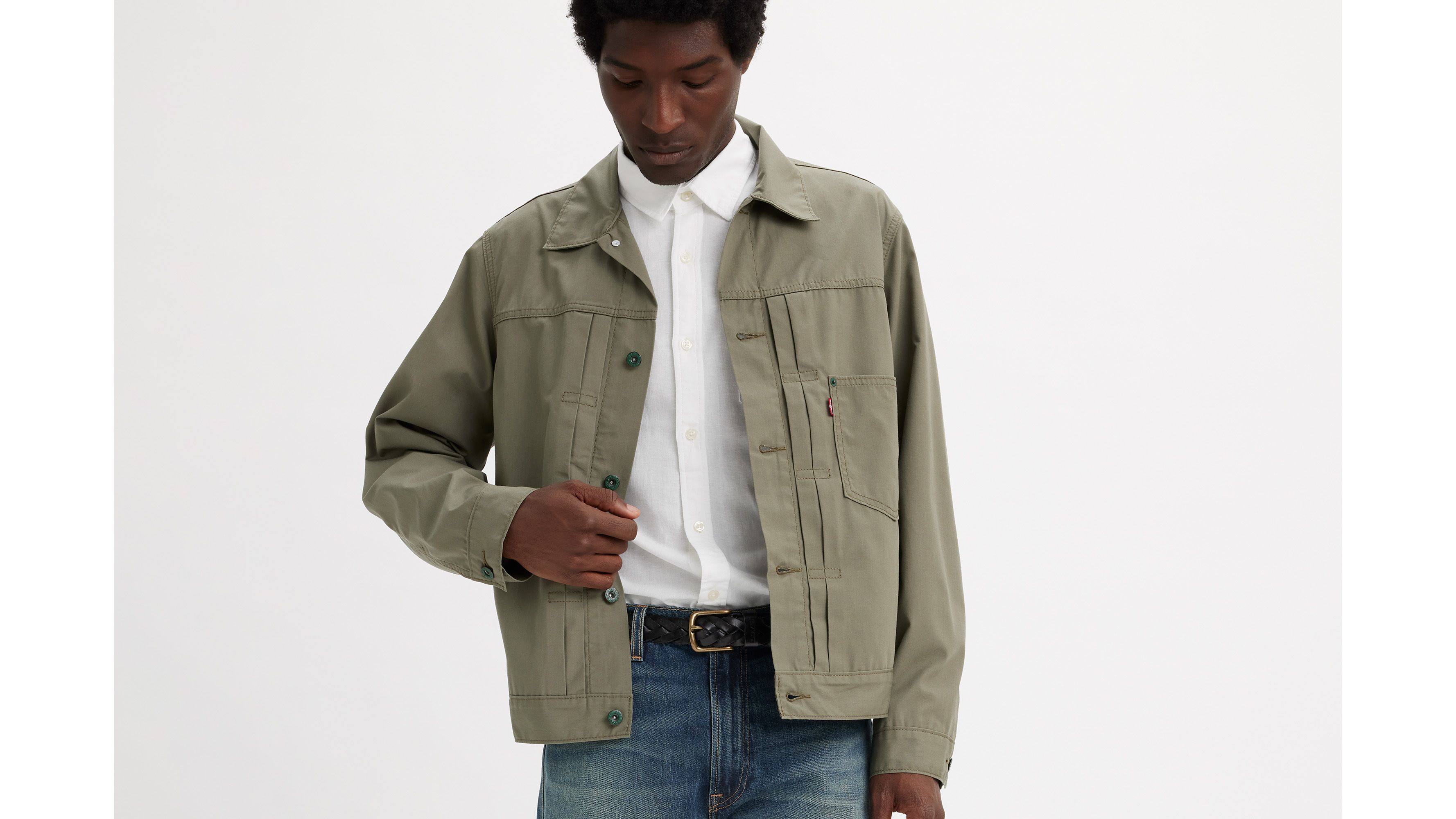 Rarelevis Commuter Trucker Olive Green Jacket/levis Multipocket Jacket/japan  Release/white Label -  Canada