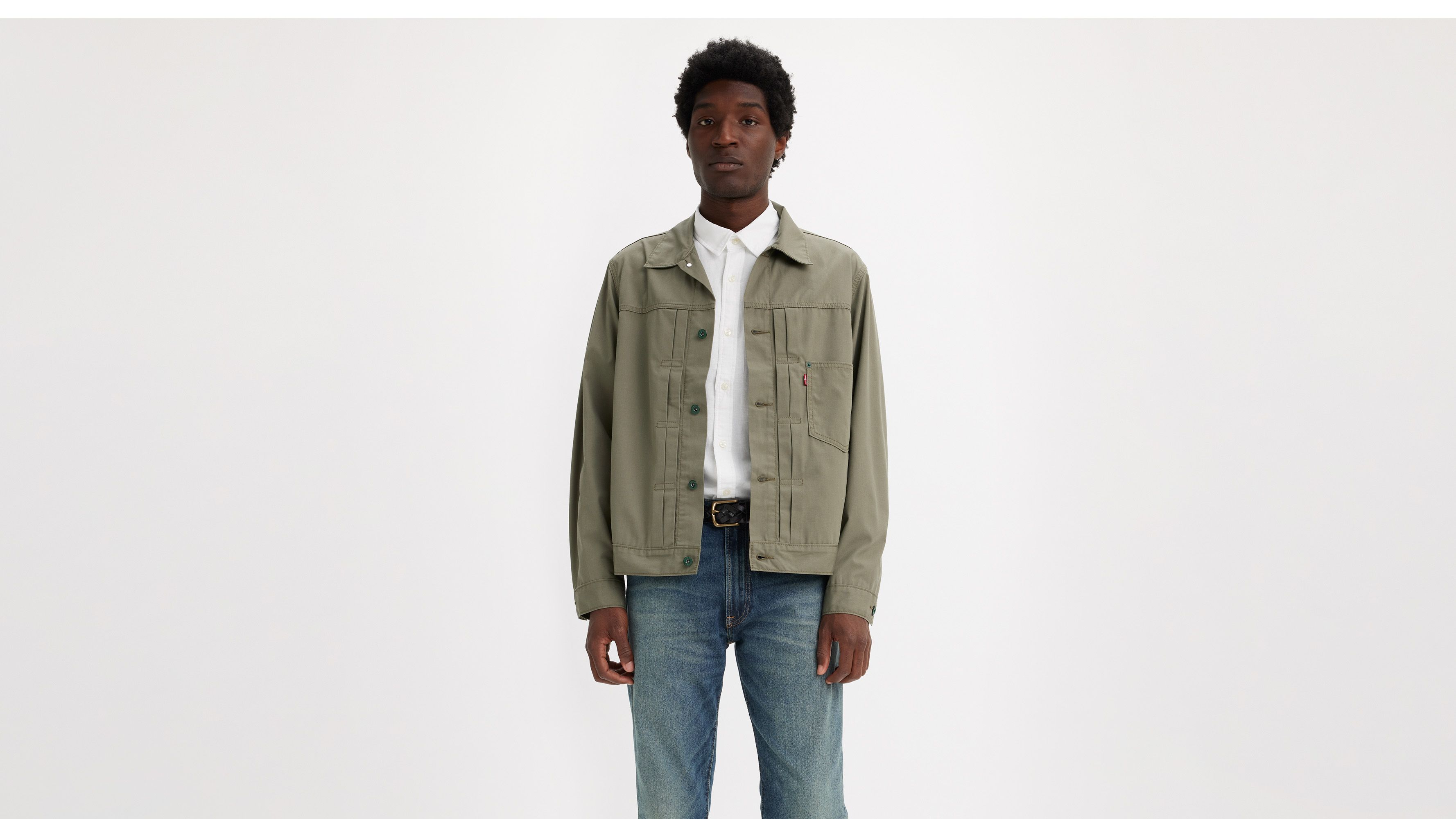 Rarelevis Commuter Trucker Olive Green Jacket/levis Multipocket