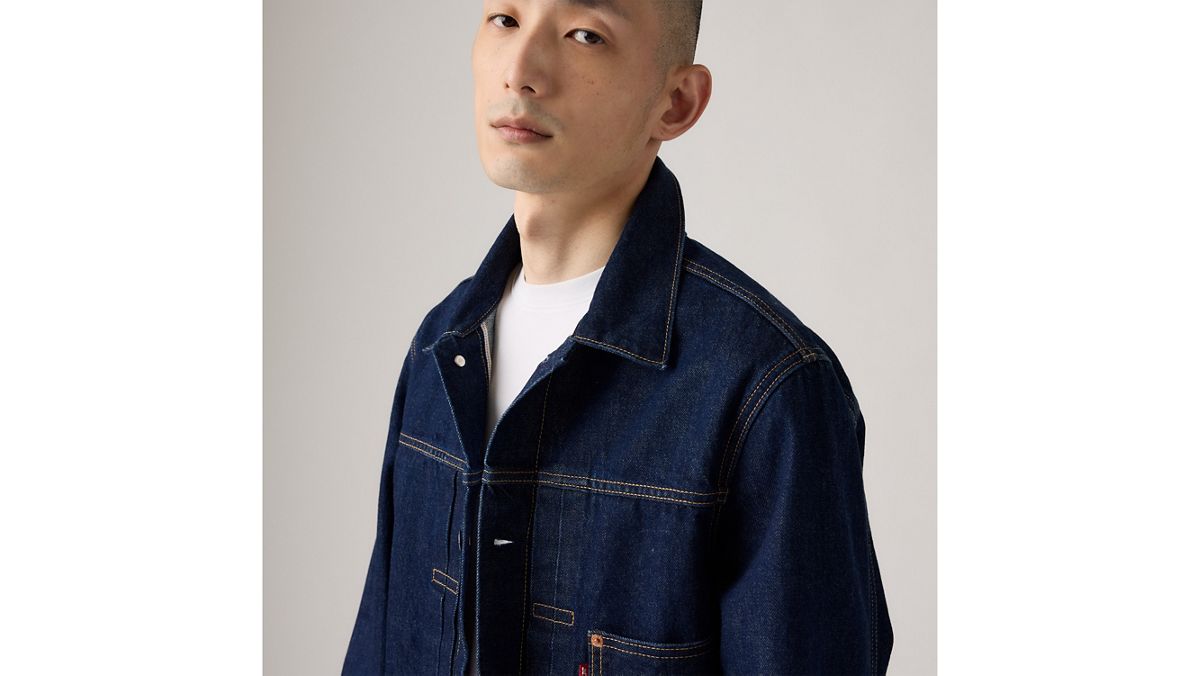 Type I Selvedge Denim Trucker Jacket — New Selvedge Rinse - Dark Wash