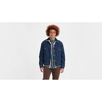 Reversible Vintage Relaxed Fit Sherpa Trucker Jacket 3