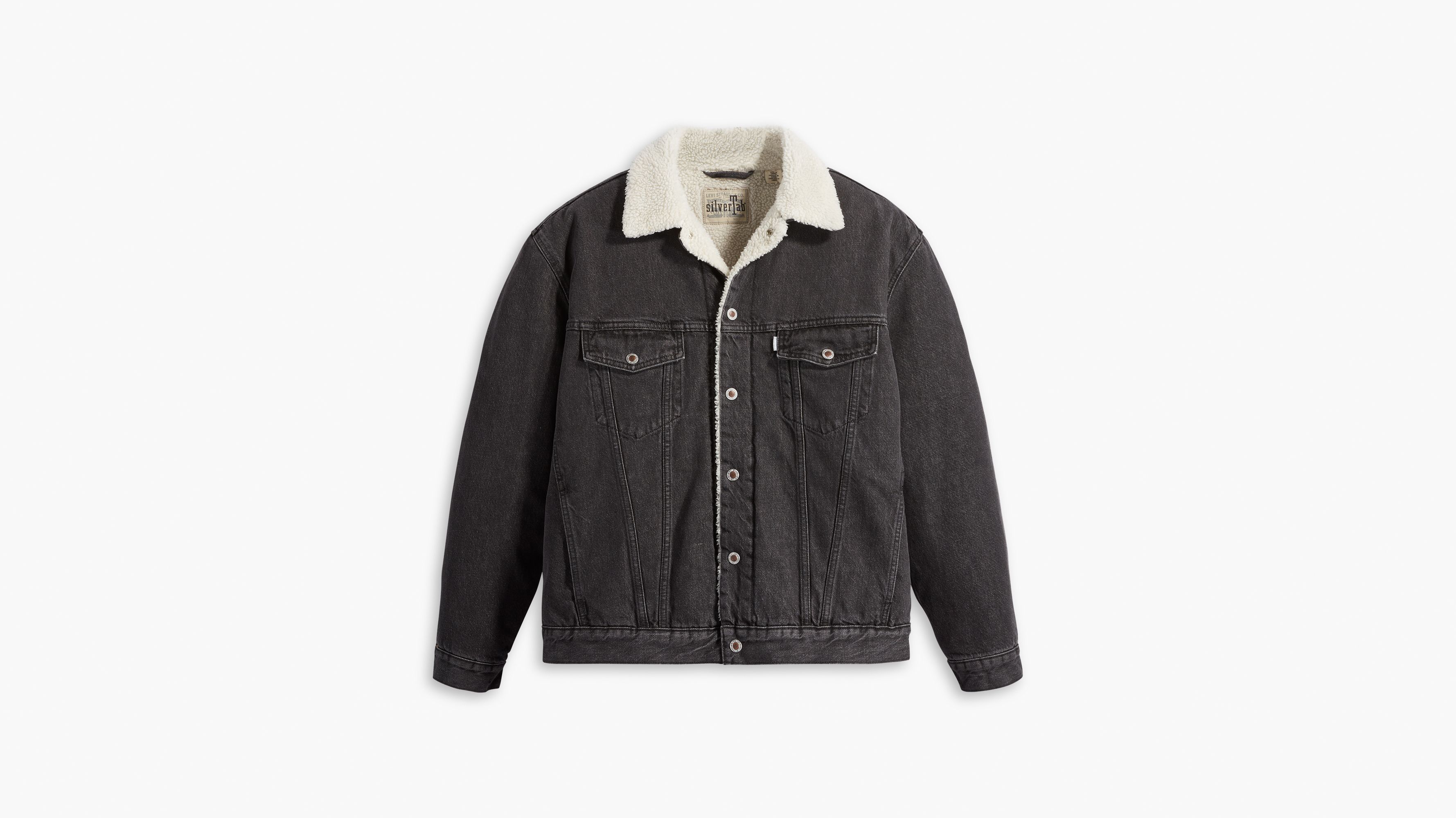 Silvertab™ Sherpa Trucker Jacket - Black | Levi's® US