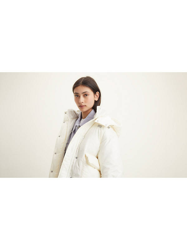 Luna Core Puffer Short Jacket - White | Levi's® XK