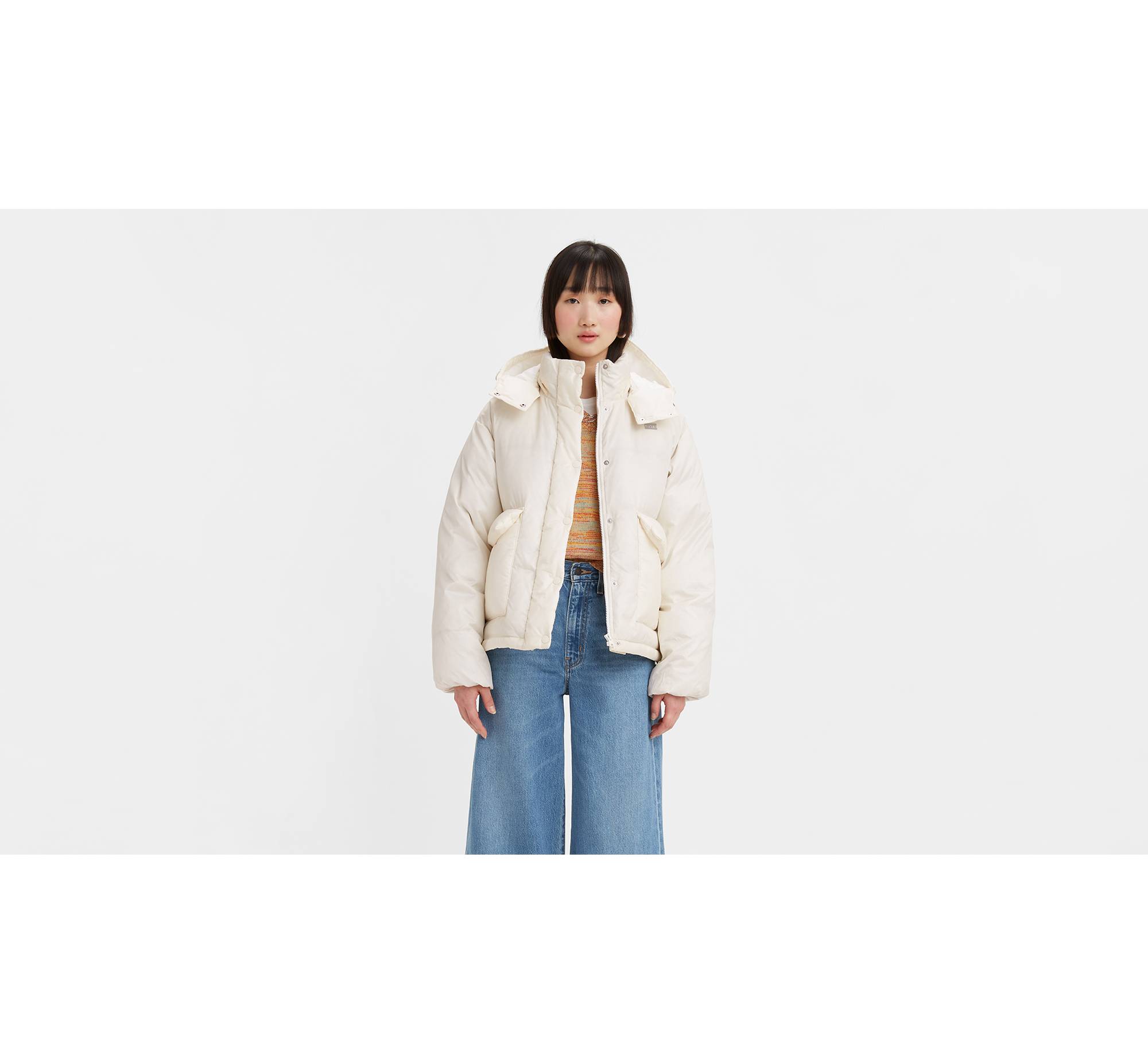 Luna Core Puffer Short Jacket - White | Levi's® US