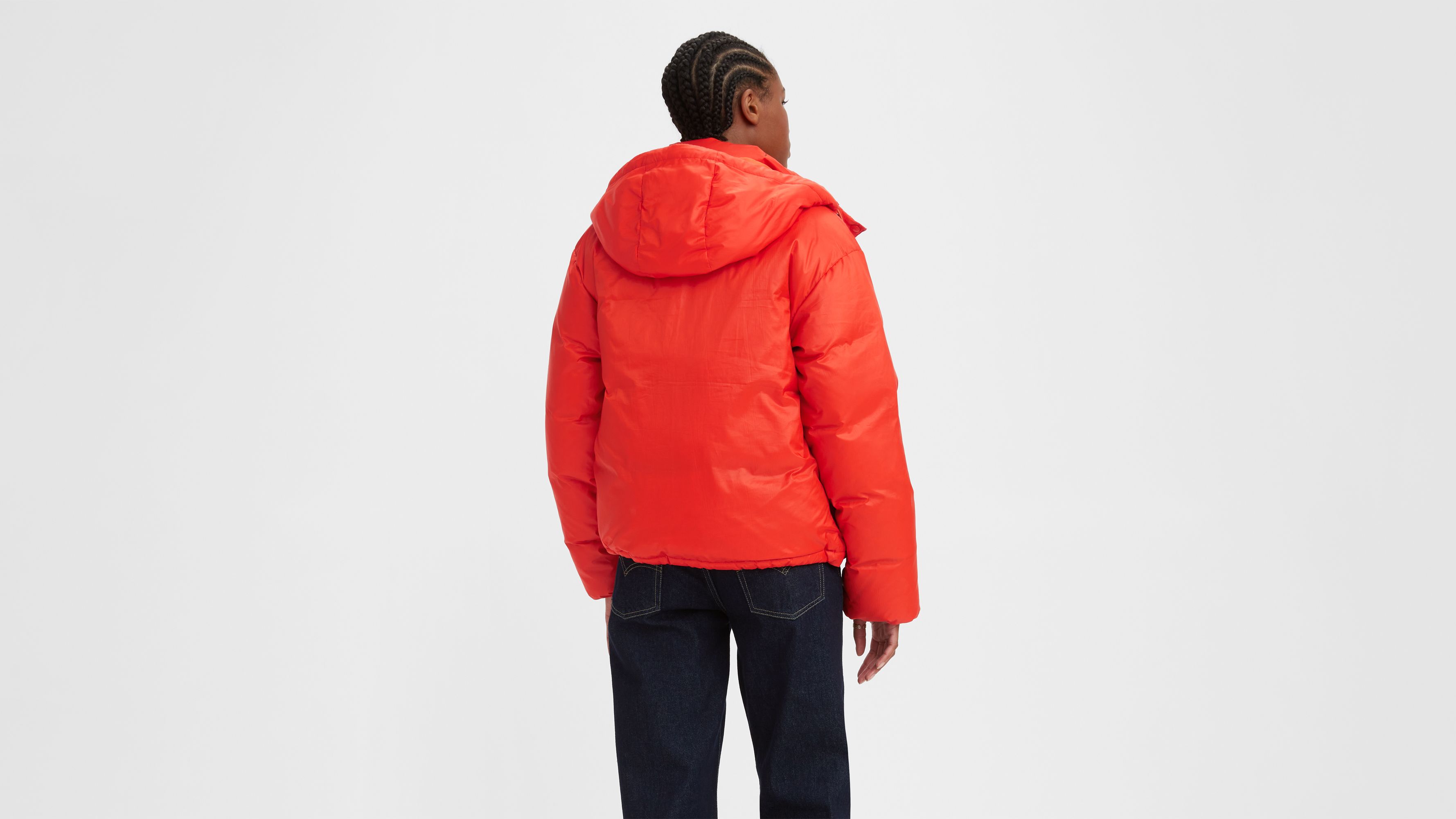 Luna Core Puffer Short Jacket - Orange | Levi's® US
